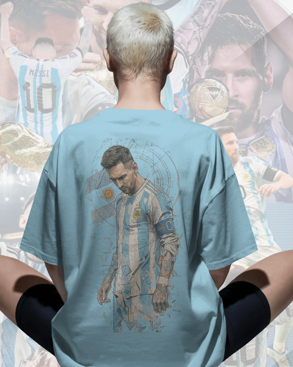 Messi Women Premium Oversized  T-Shirt