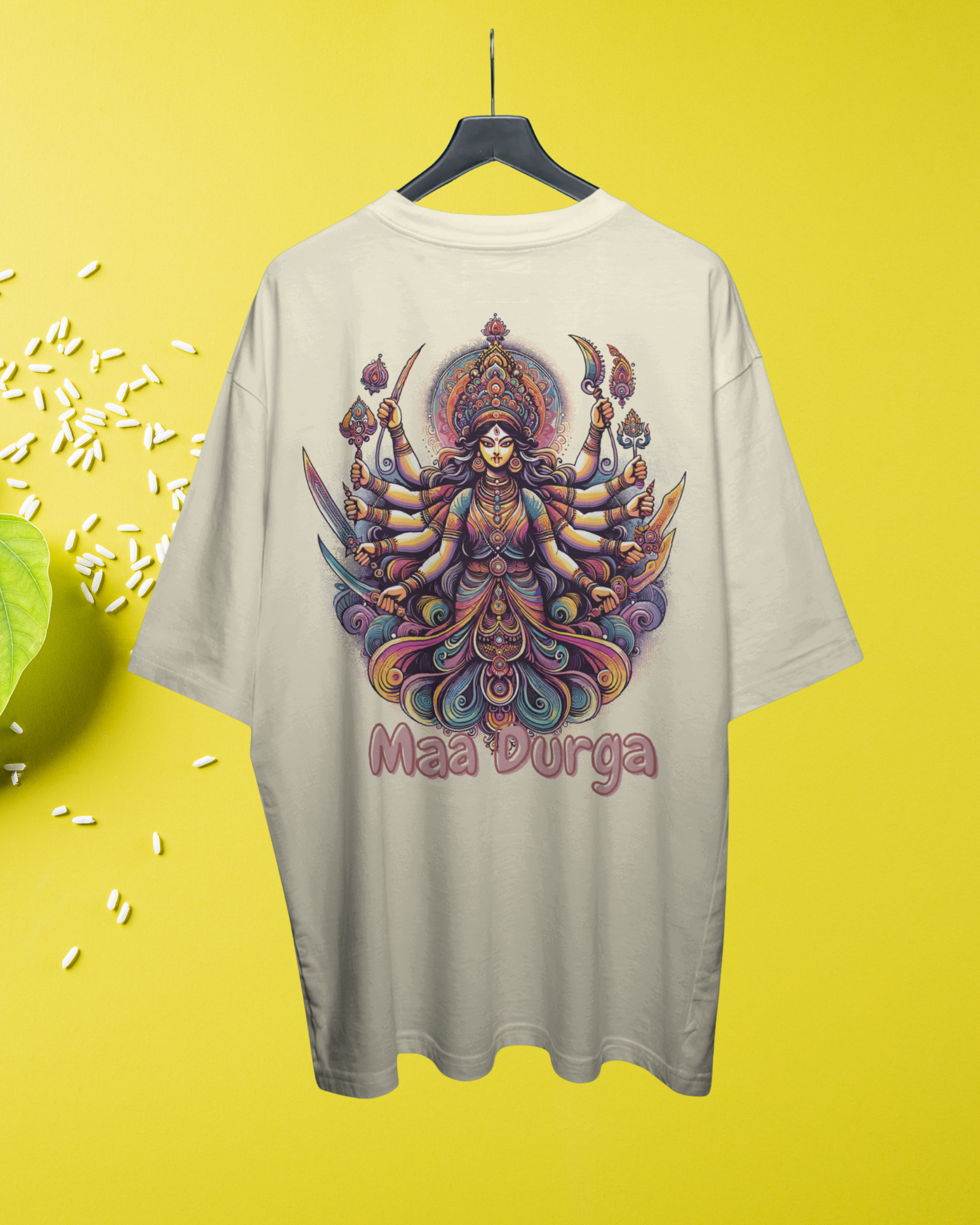 মা দুর্গা মহিলাদের ওভারসাইজড টি-শার্ট
