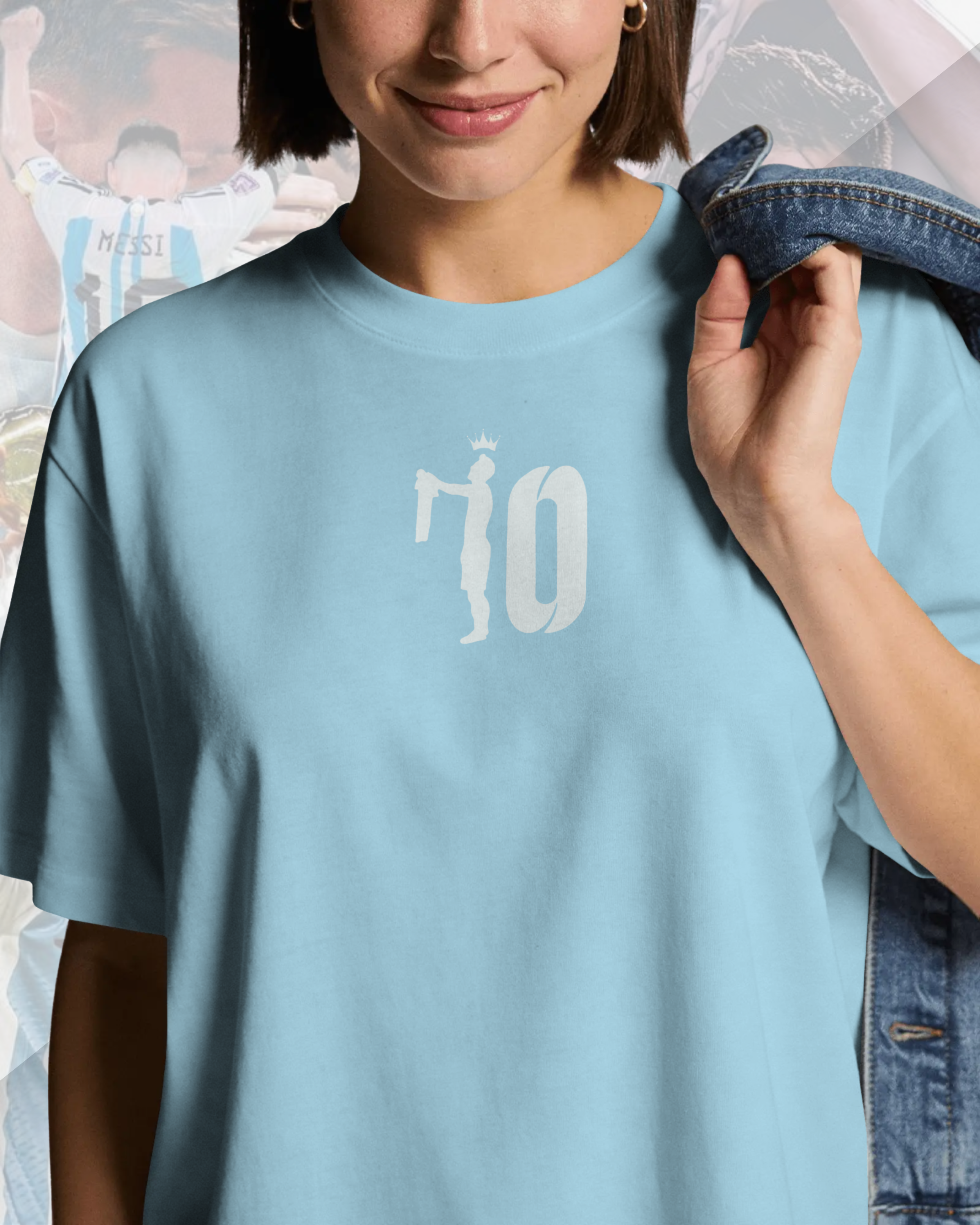 Messi Women Premium Oversized  T-Shirt