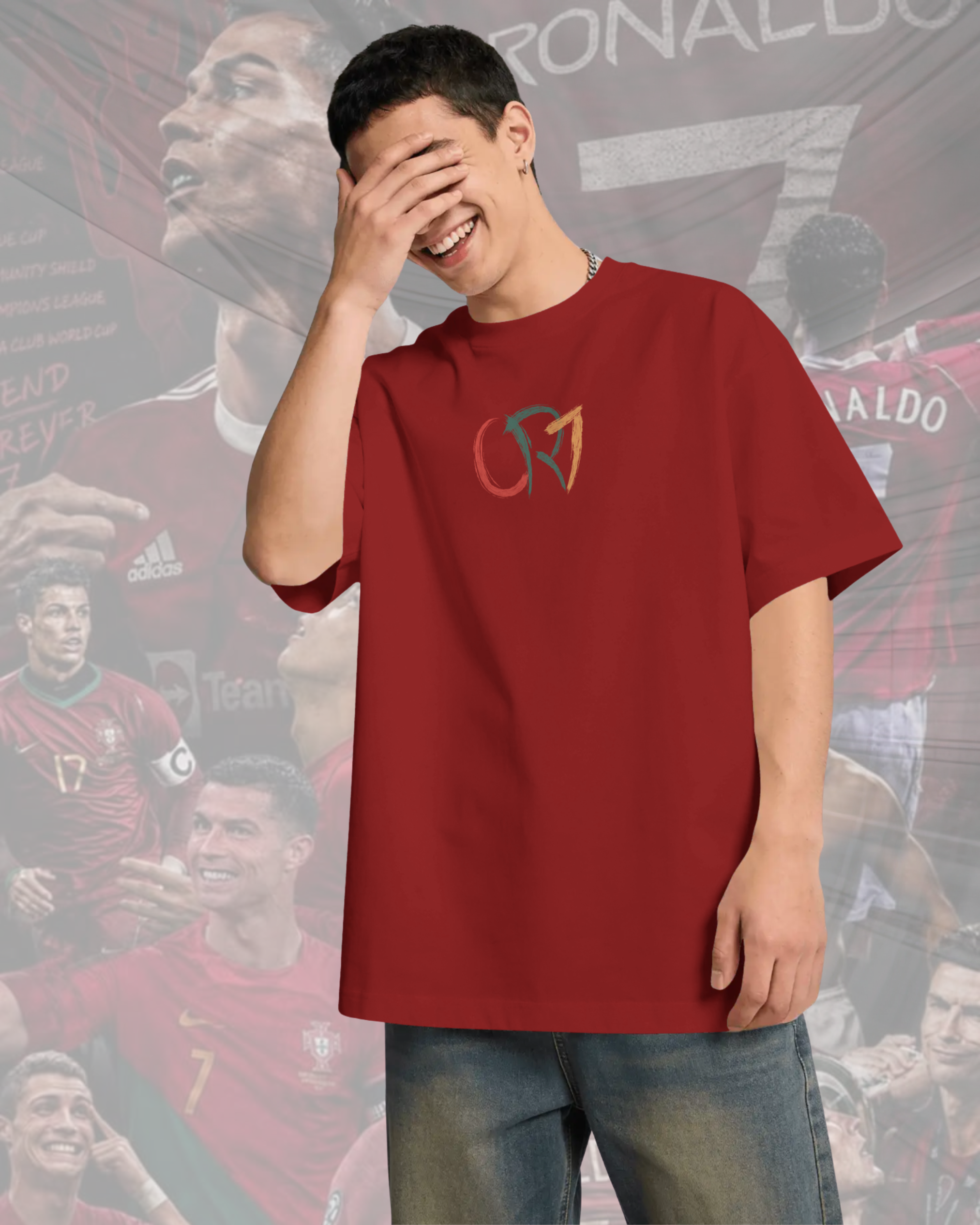 Ronaldo Men Premium Oversized  T-Shirt