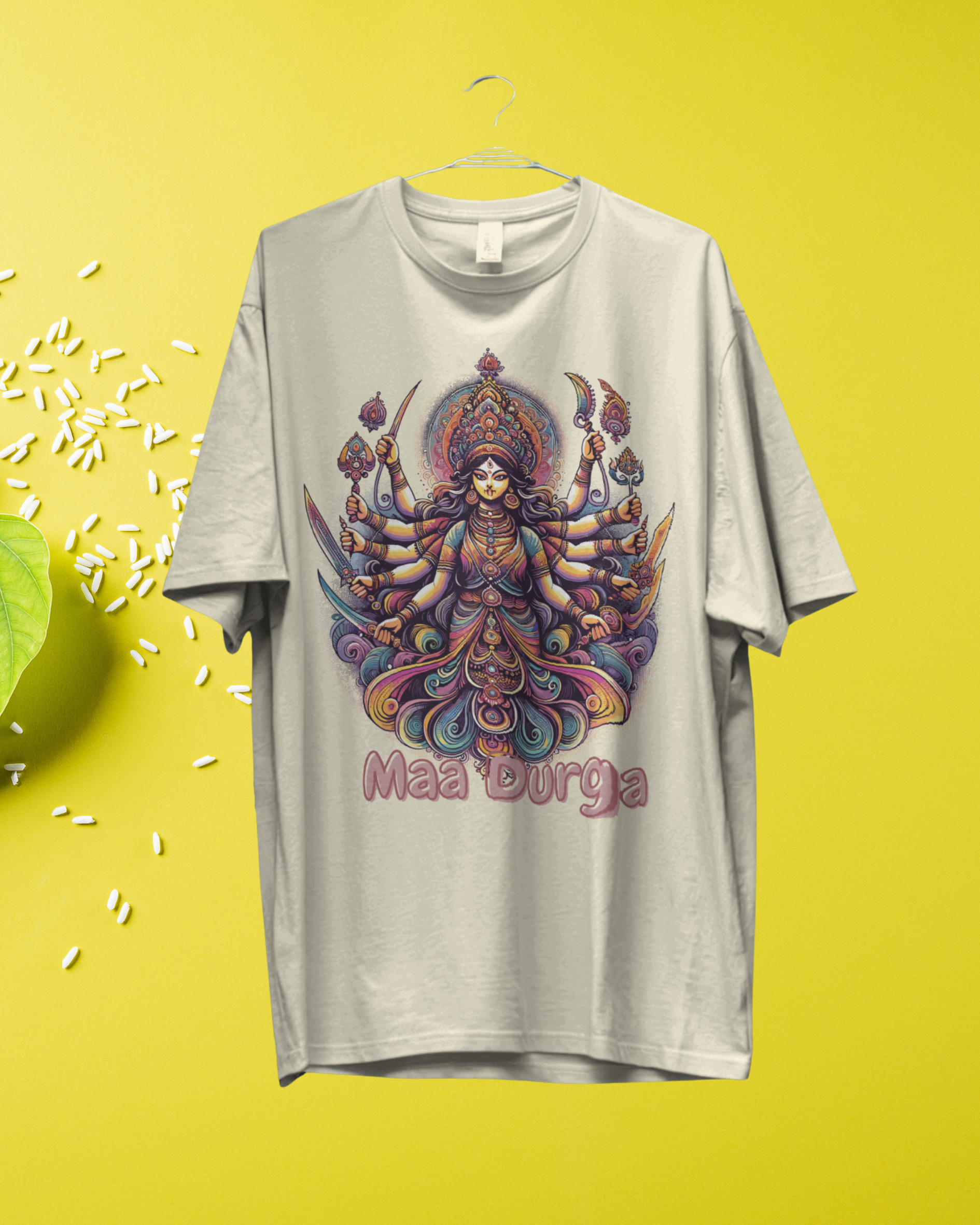 মা দুর্গা মহিলাদের ওভারসাইজড টি-শার্ট