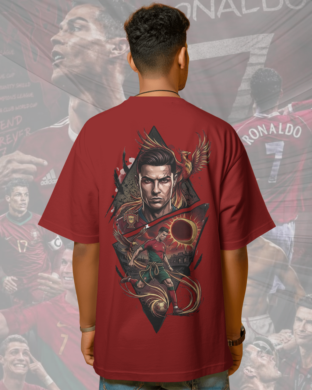 Ronaldo Men Premium Oversized  T-Shirt