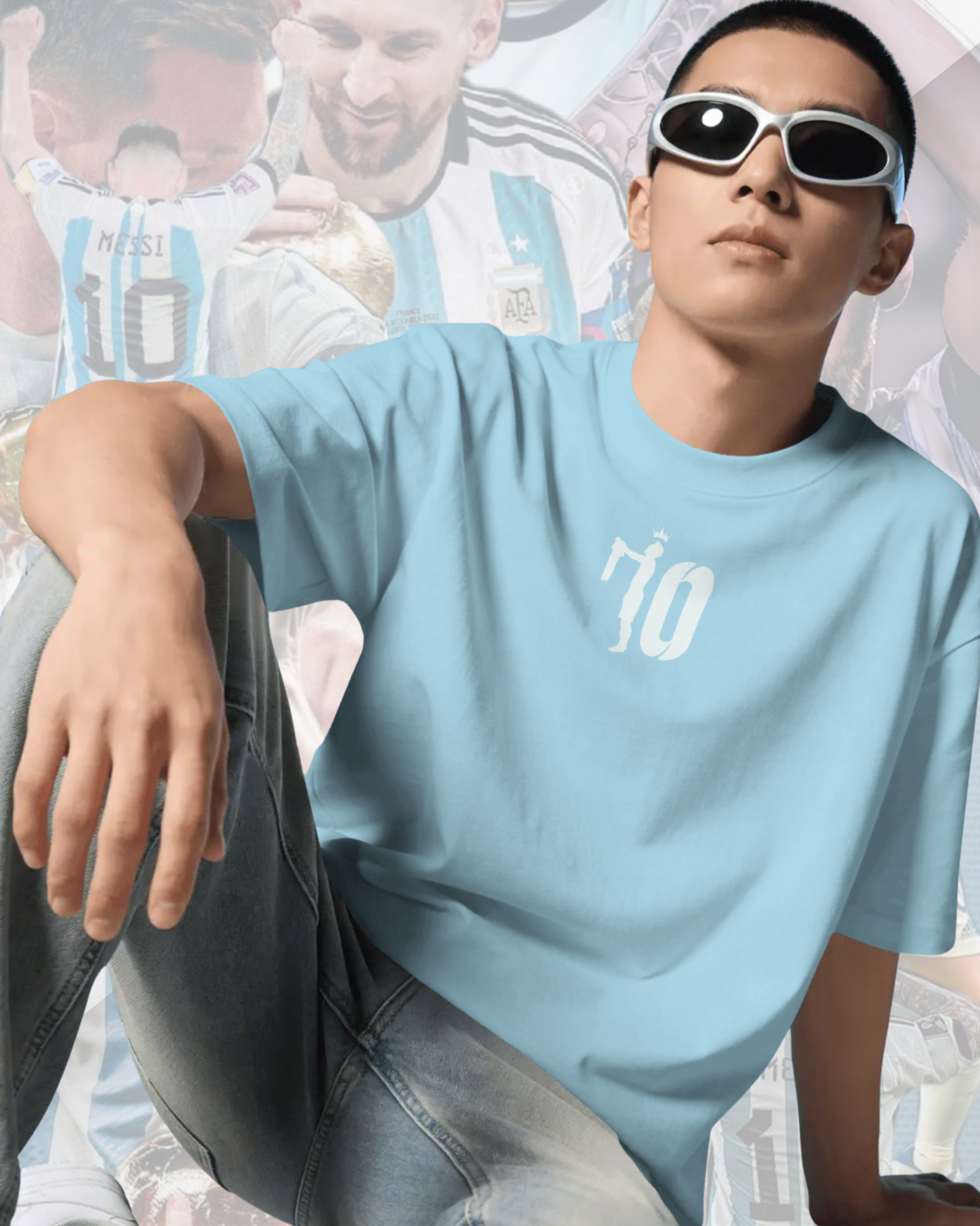 Messi Men Premium Oversized  T-Shirt