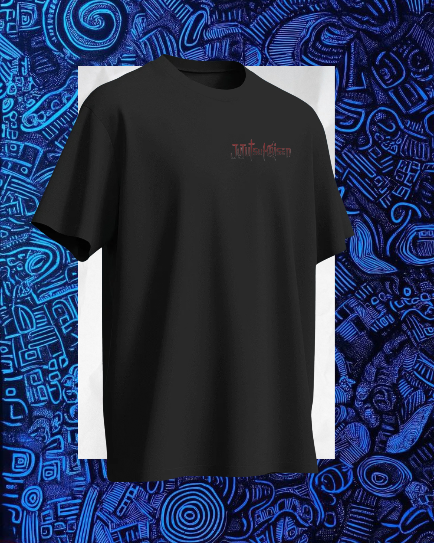 Gojo Satoru oversized T-shirt with bold anime print – unisex streetwear inspired by Jujutsu Kaisen