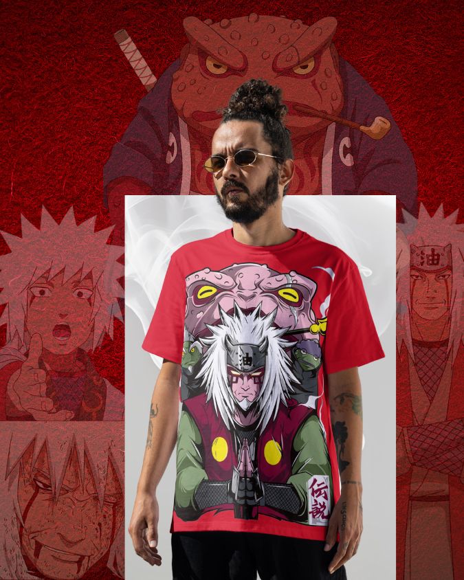 Jiraiya printed T-shirt – Naruto anime apparel for men and women