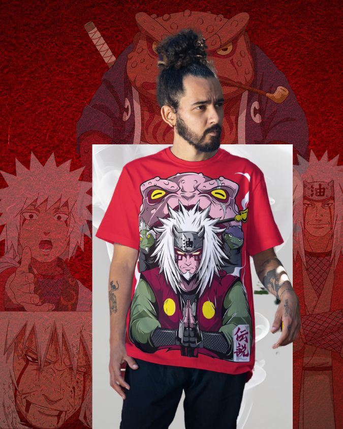 Jiraiya printed T-shirt – Naruto anime apparel for men and women