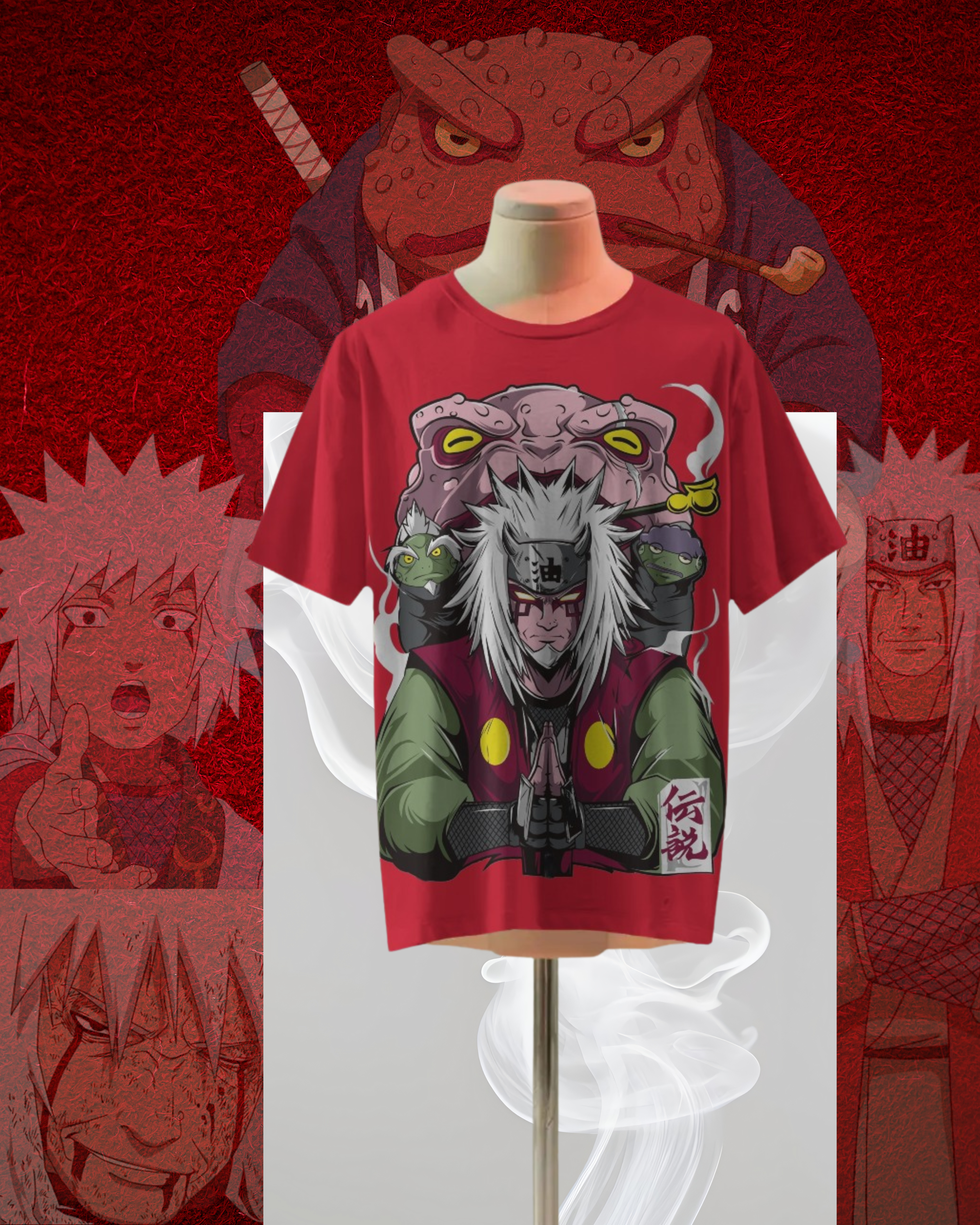 Jiraiya printed T-shirt – Naruto anime apparel for men and women