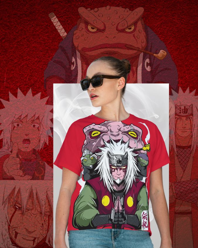 Jiraiya printed T-shirt – Naruto anime apparel for men and women