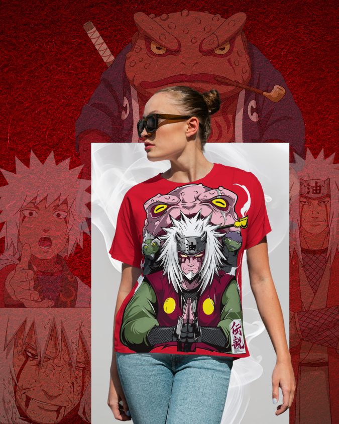 Jiraiya printed T-shirt – Naruto anime apparel for men and women