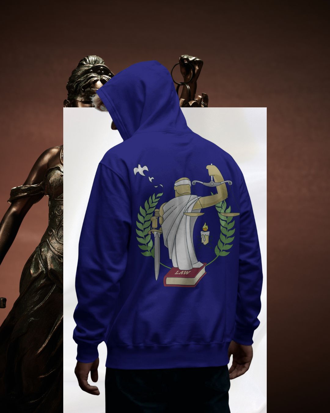 Law Justice Men Premium Hoodie