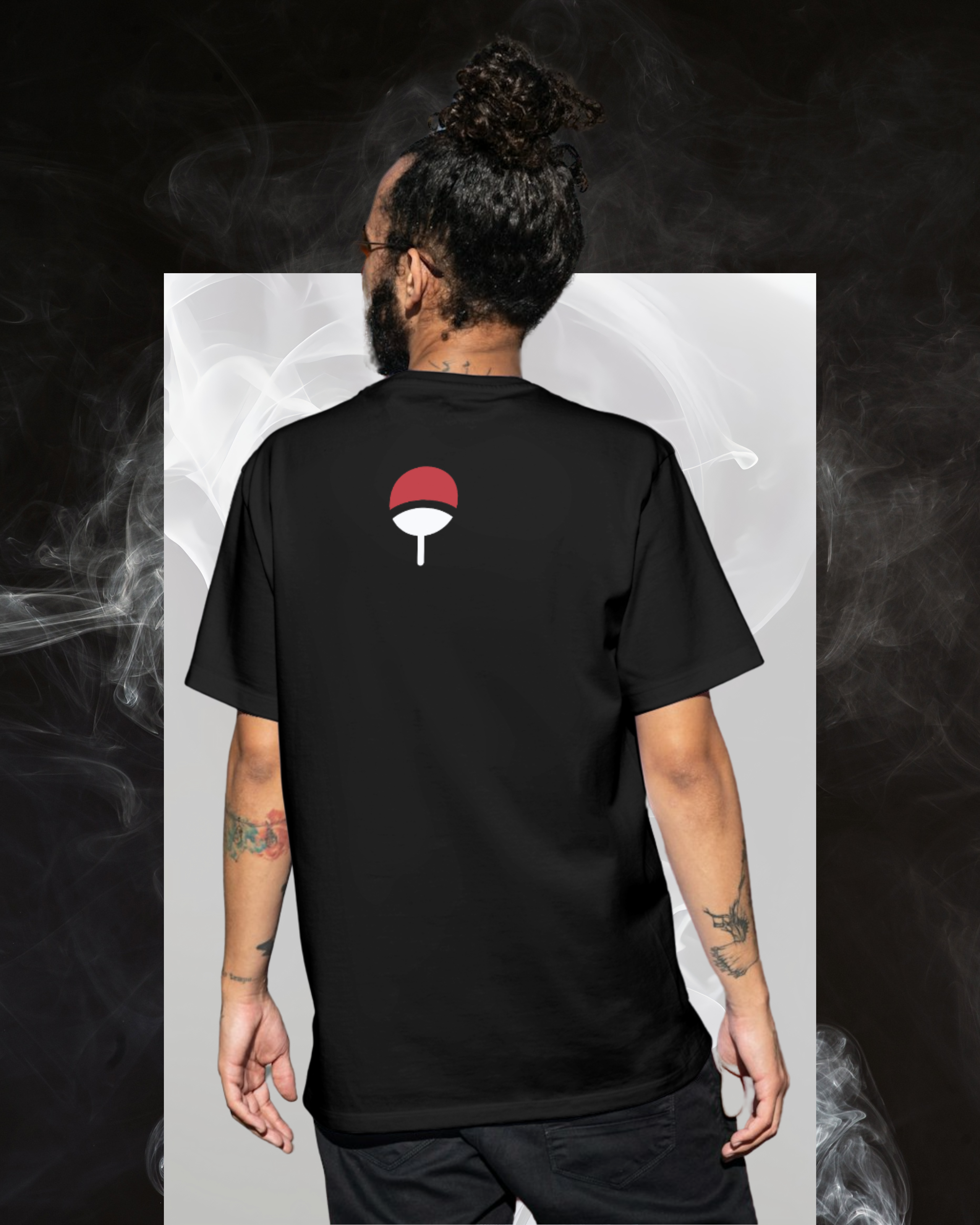 Madara oversized printed T-shirt featuring Uchiha Madara from Naruto anime – stylish unisex anime streetwear for fans