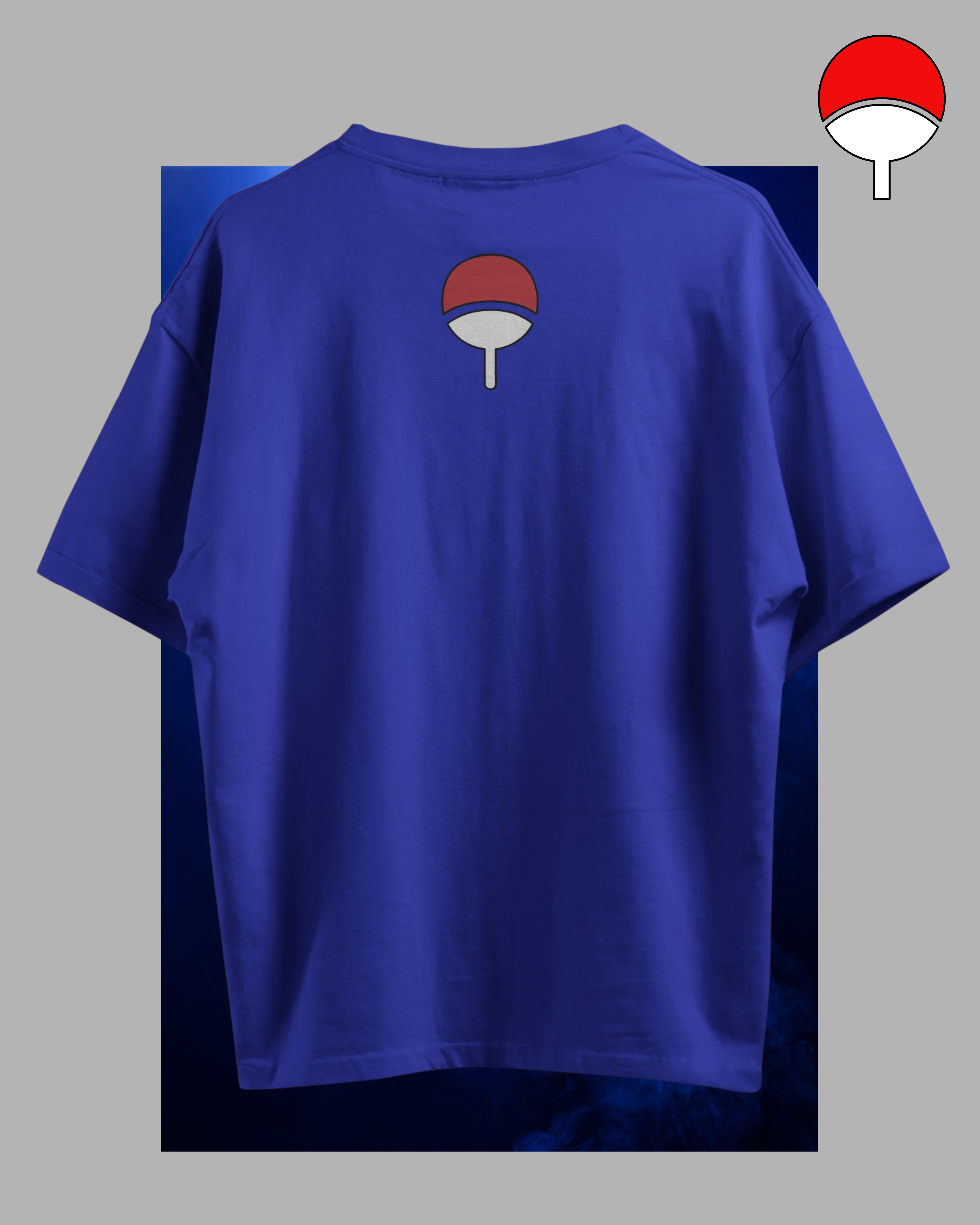 Oversized Sasuke Uchiha printed T-shirt – Naruto anime streetwear for men and women