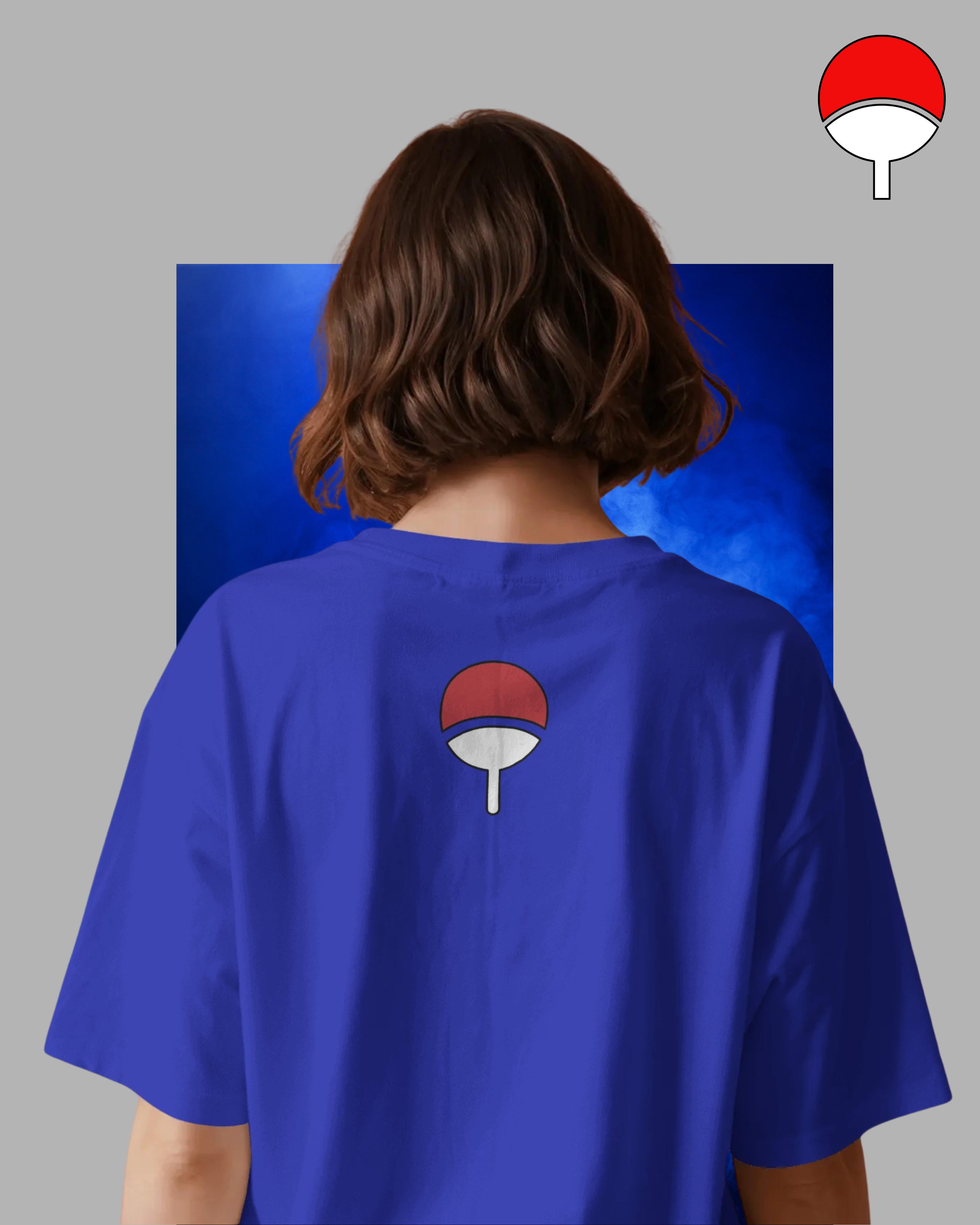 Oversized Sasuke Uchiha printed T-shirt – Naruto anime streetwear for men and women