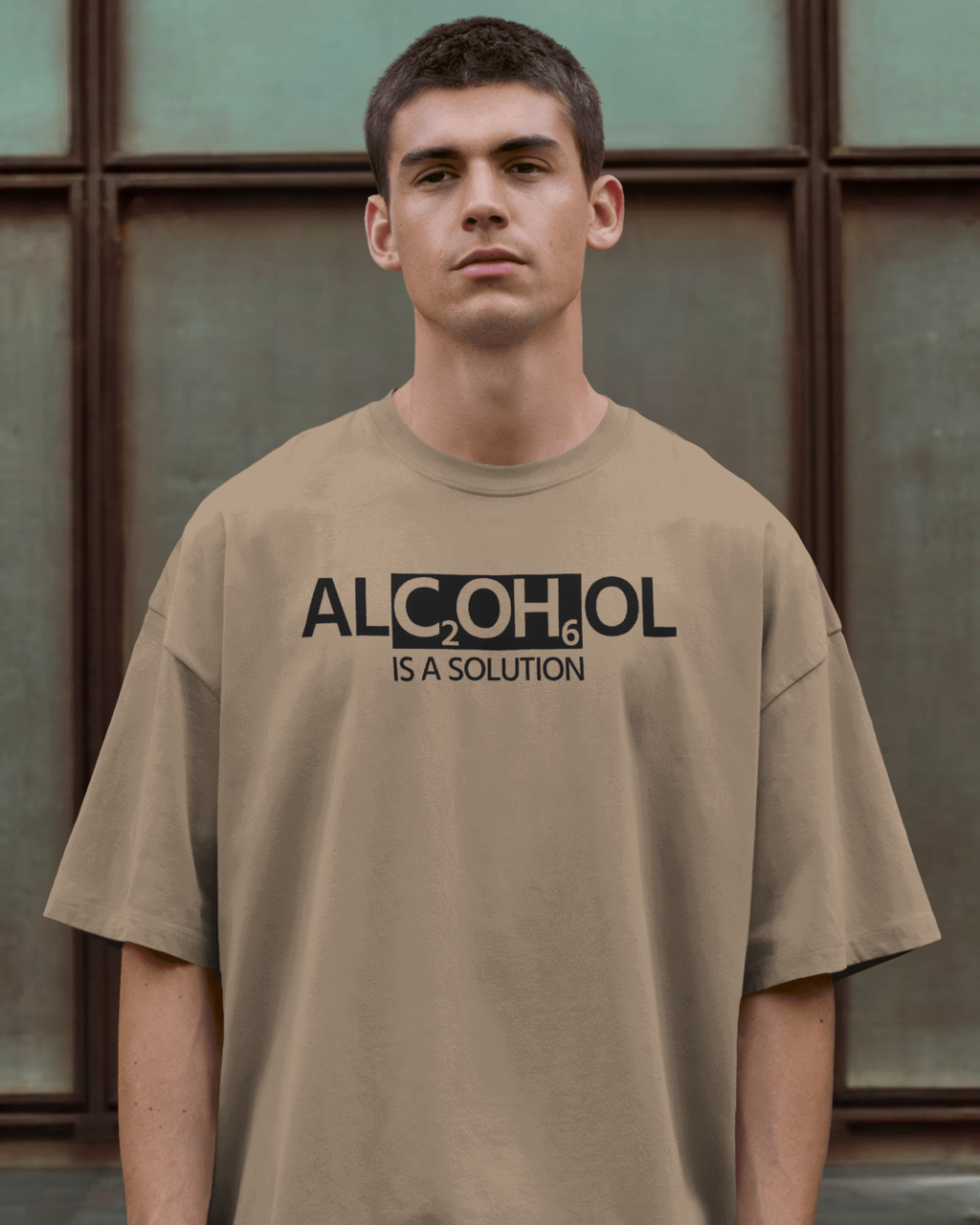 Alcohol is a Solution Men Oversized  T-Shirt