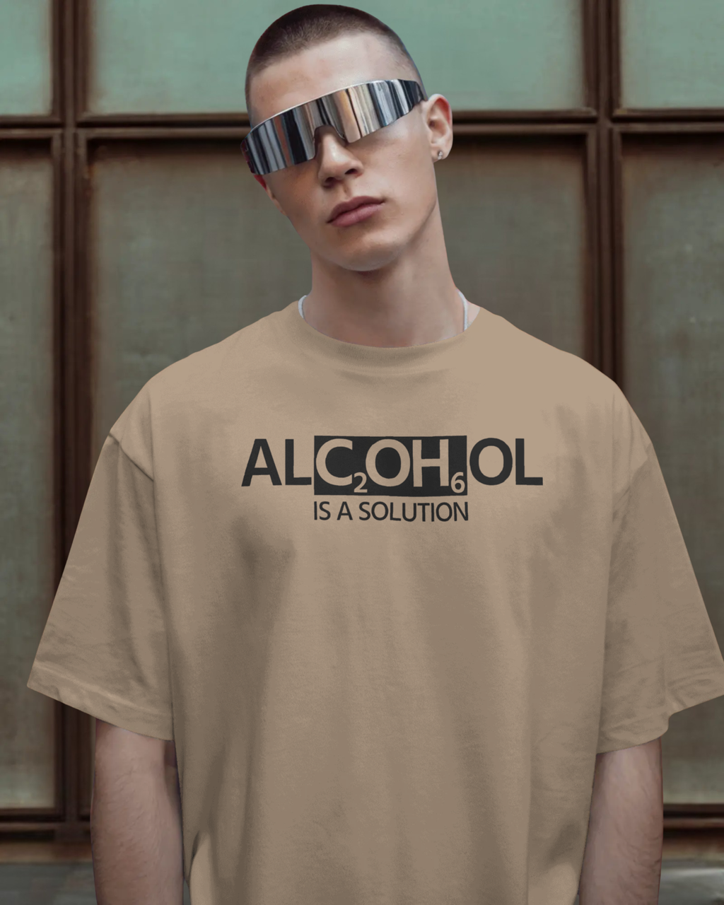 Alcohol is a Solution Men Oversized  T-Shirt
