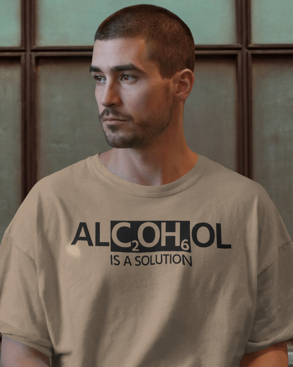 Alcohol is a Solution Men Oversized  T-Shirt