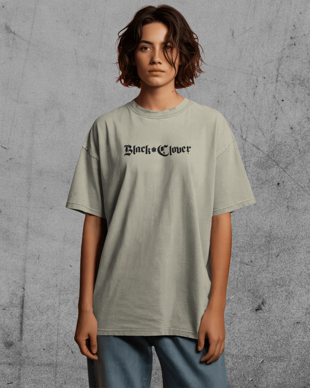 Asta Black Clover Women Oversized T-Shirt