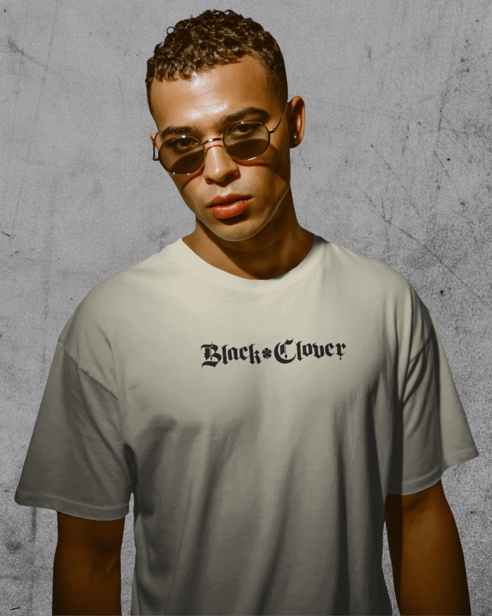 Asta Black Clover Men Oversized  T-Shirt