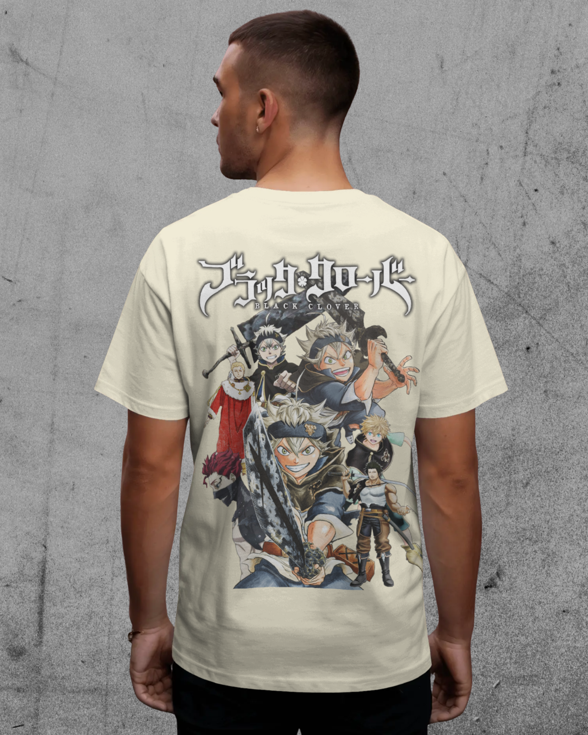 Asta Black Clover Men Oversized  T-Shirt