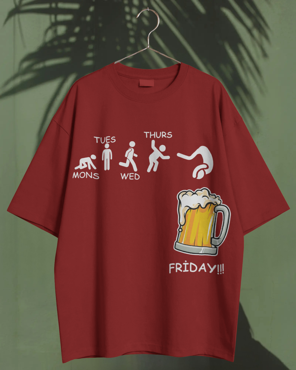 Monday to Friday Men Oversized  T-Shirt