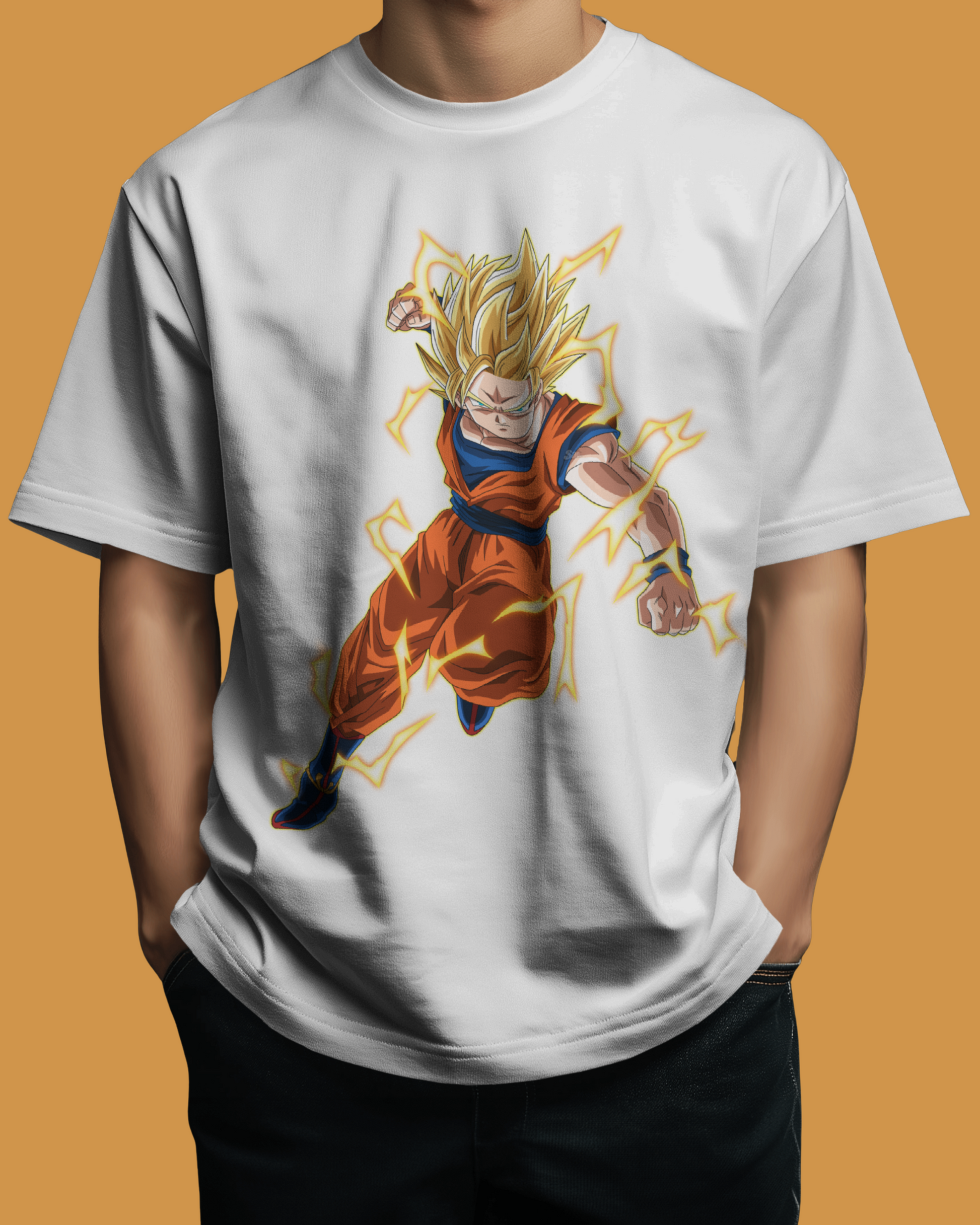 Goku Super Saiyan T-shirt – bold anime print for streetwear fashion