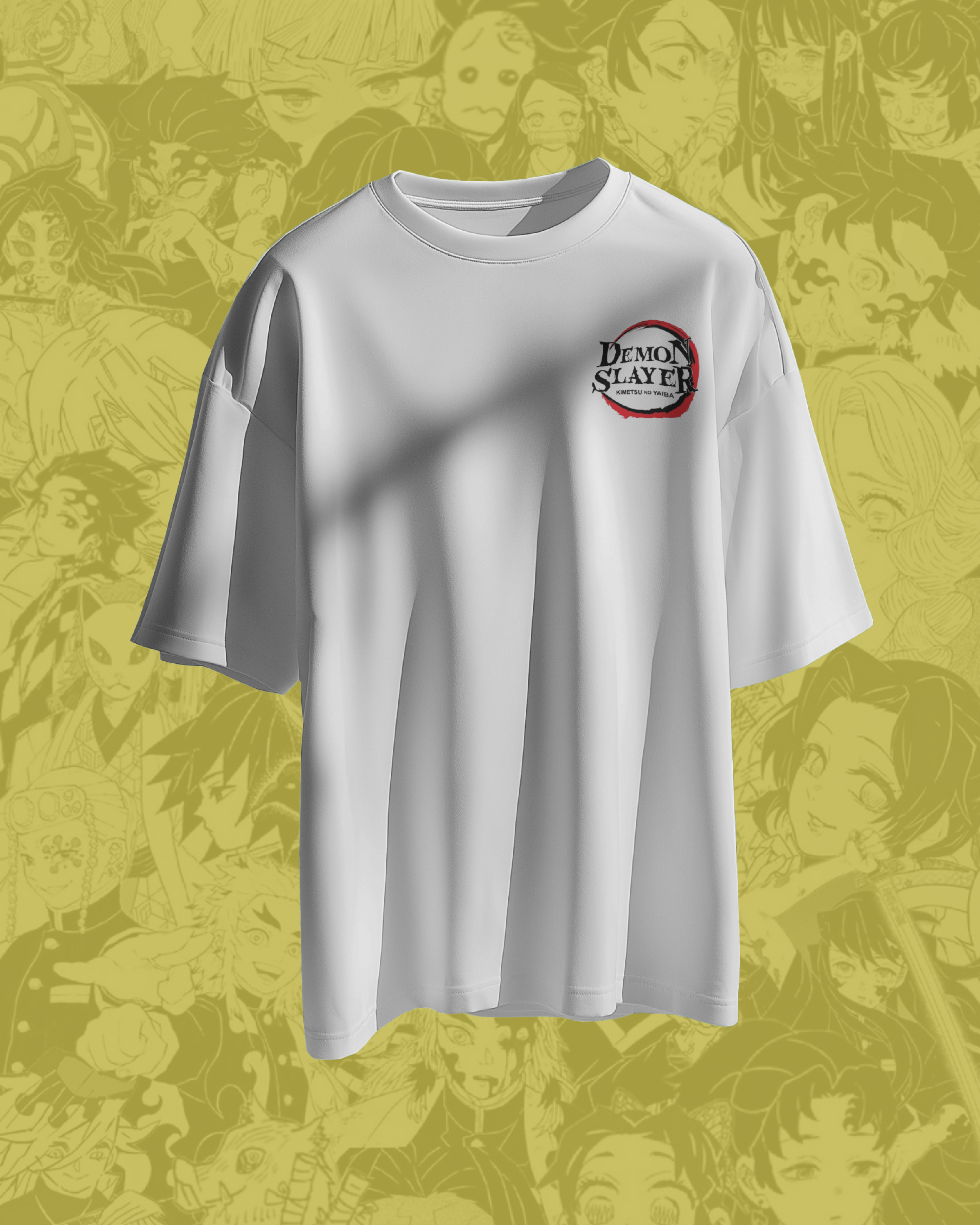 Hashira oversized T-shirt featuring Demon Slayer print – unisex anime streetwear for fans