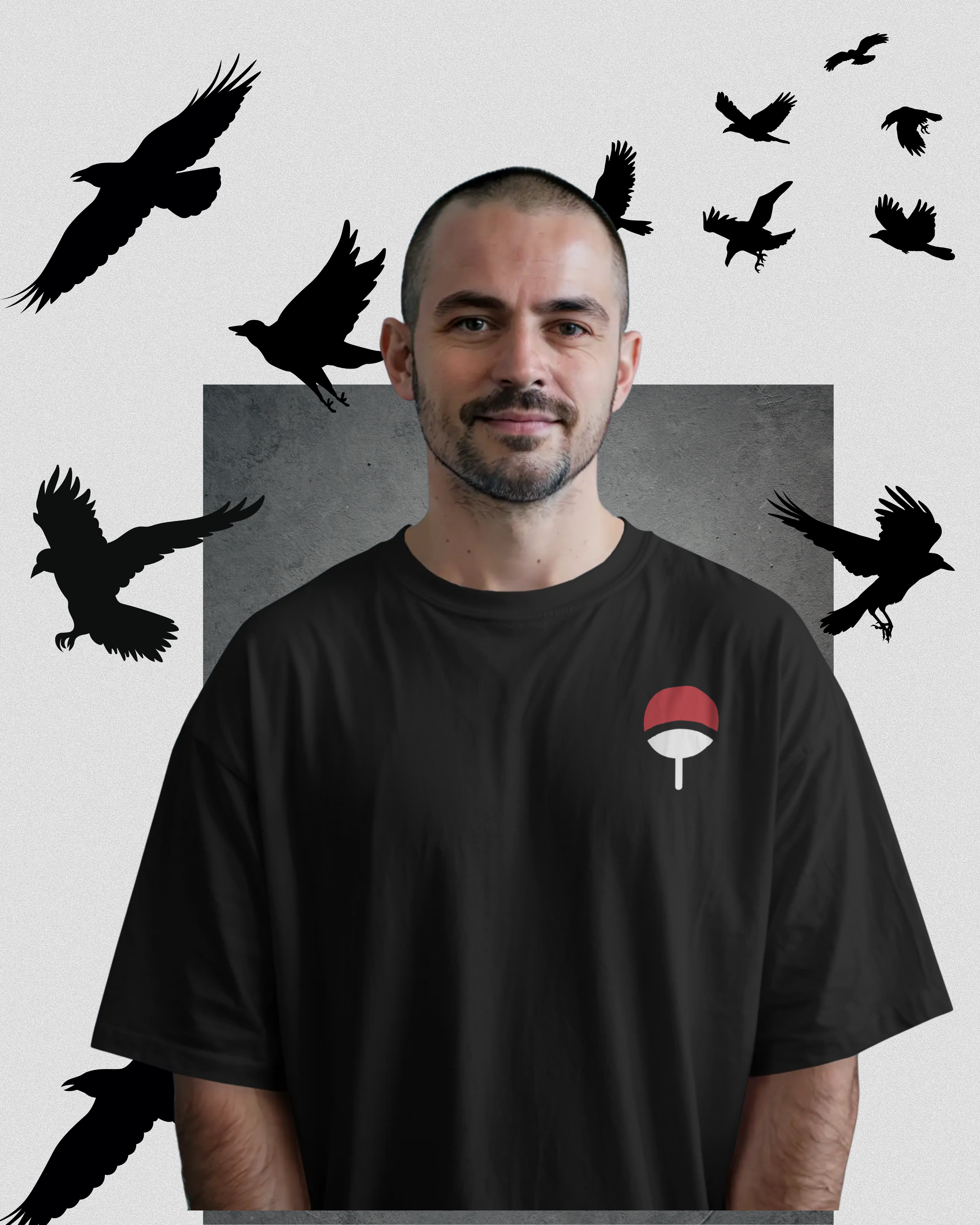 Itachi Uchiha oversized printed T-shirt – Naruto anime streetwear for men and women