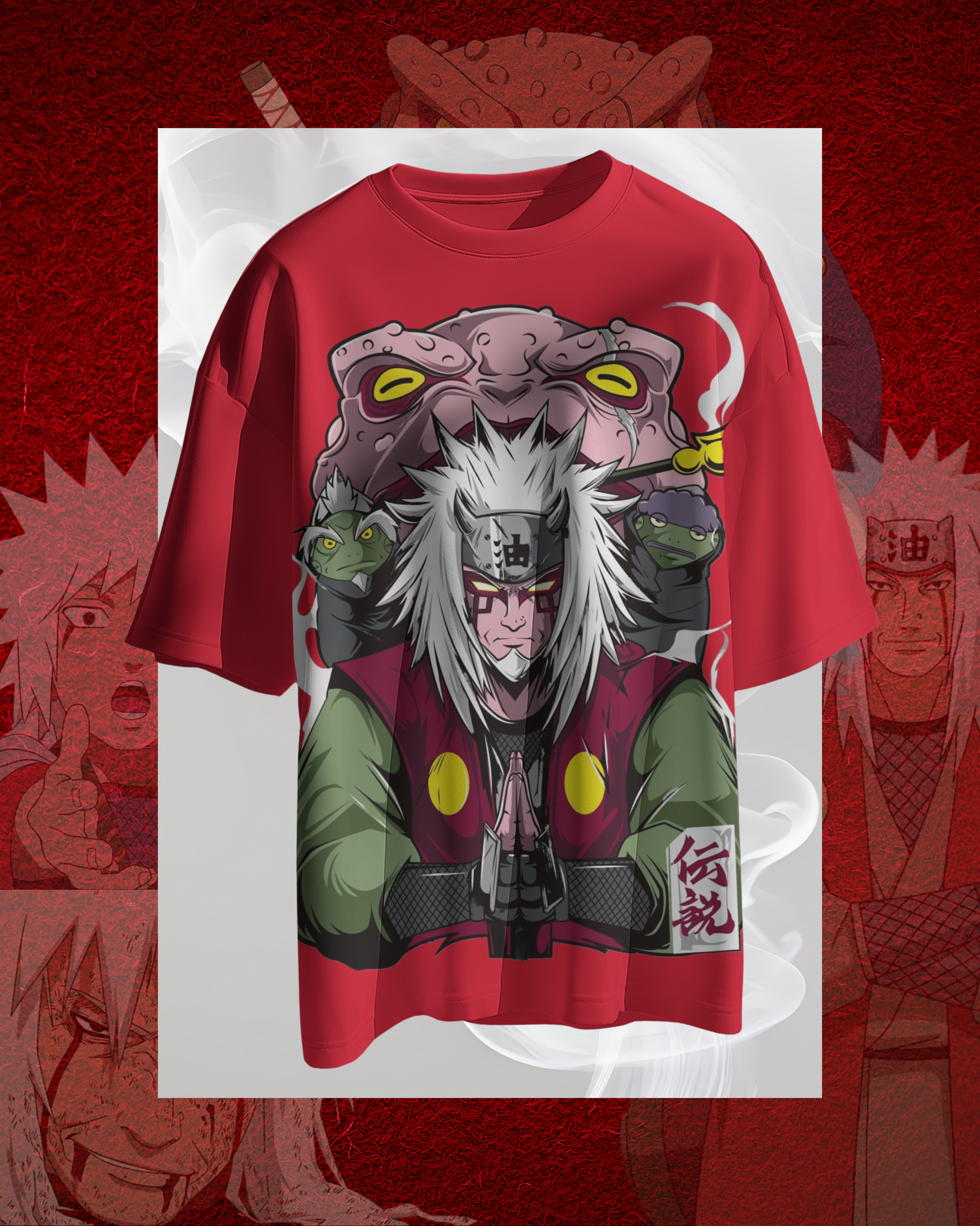 Jiraiya printed T-shirt – Naruto anime apparel for men and women