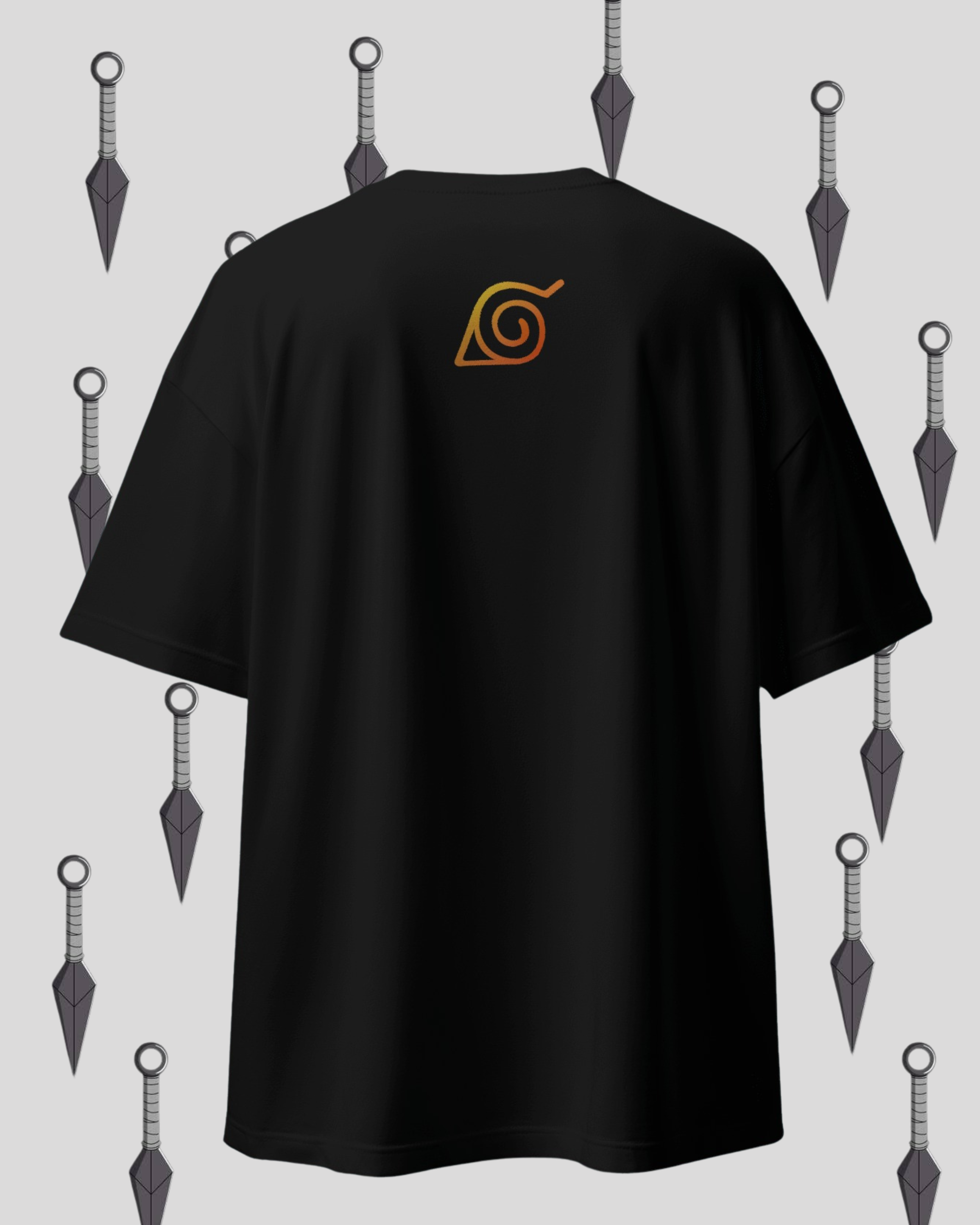 Oversized Kakashi Hatake printed T-shirt – Naruto anime streetwear for men and women