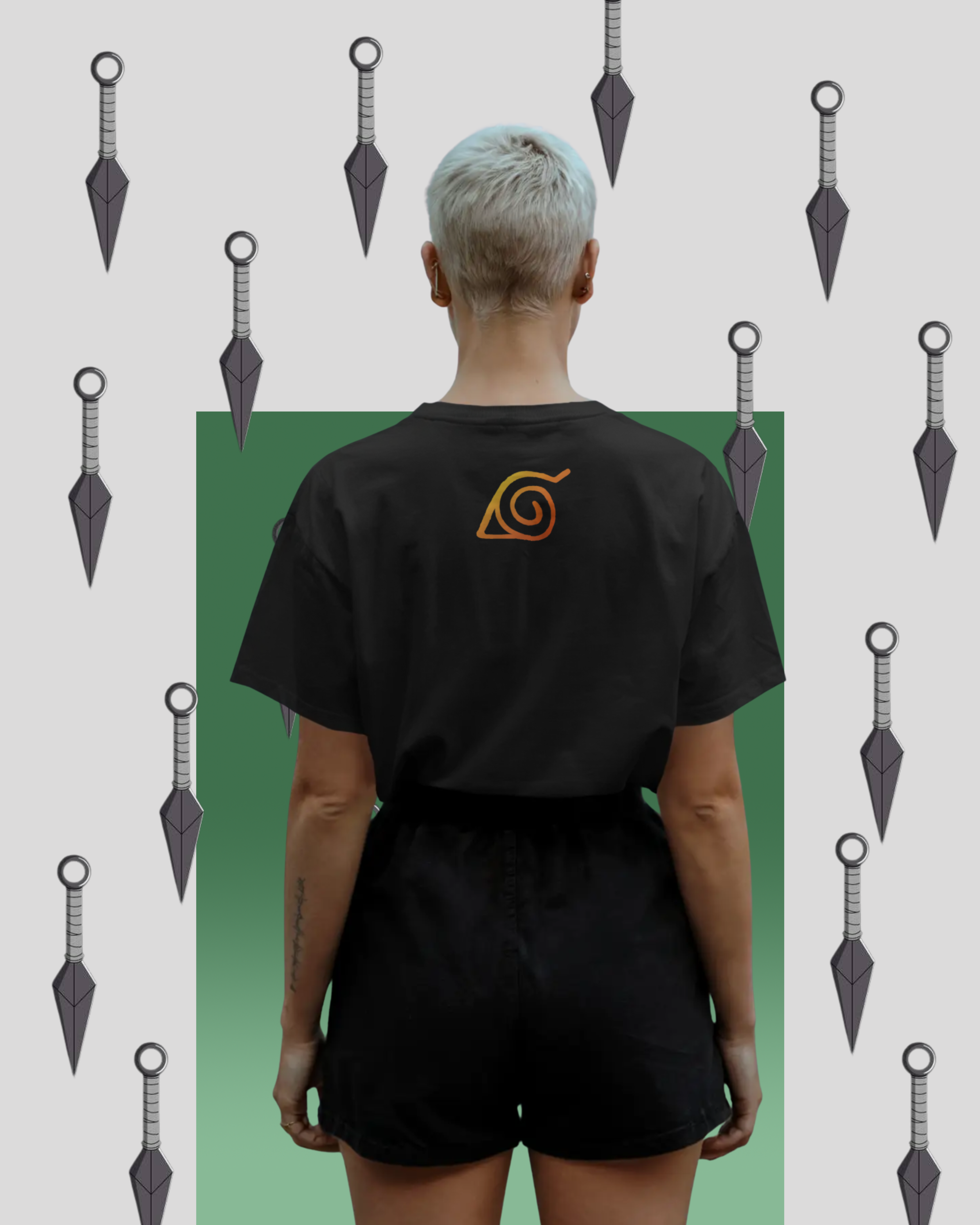 Oversized Kakashi Hatake printed T-shirt – Naruto anime streetwear for men and women