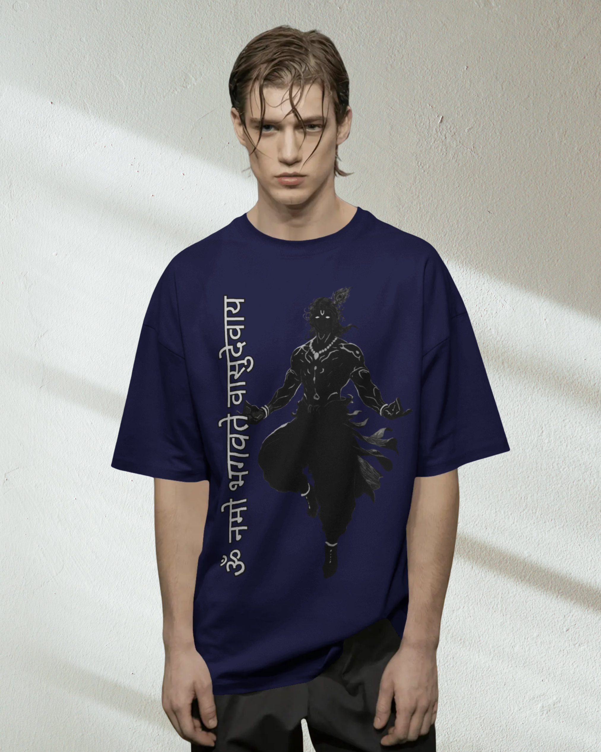 Lord Krishna Men Oversized  T-Shirt
