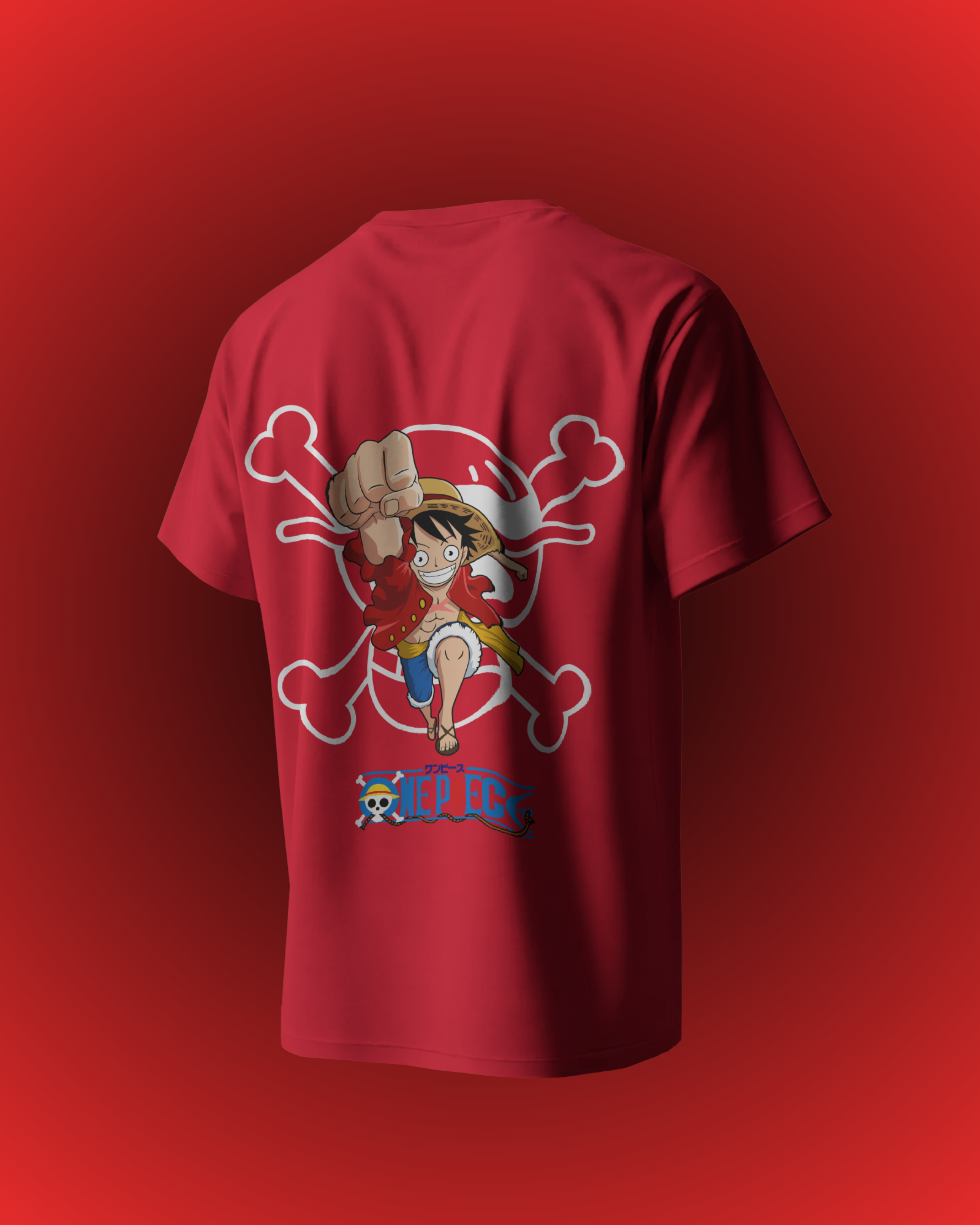 Luffy T-shirt with One Piece anime print – unisex streetwear for anime and manga fans