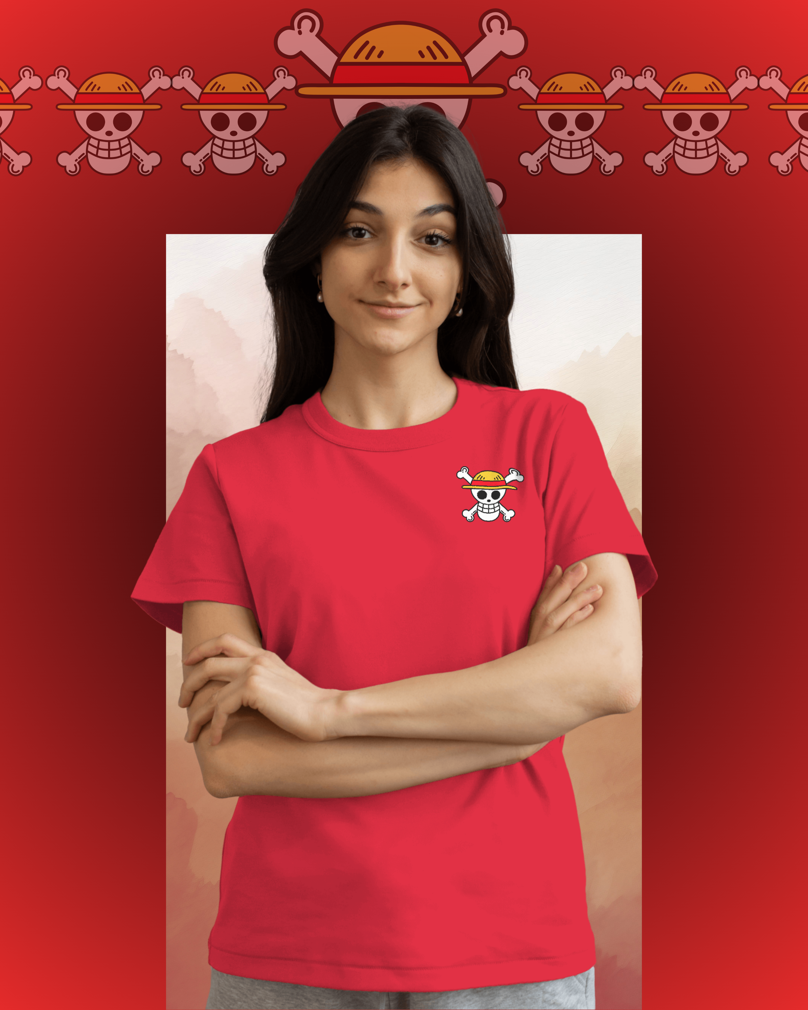 Luffy T-shirt with One Piece anime print – unisex streetwear for anime and manga fans