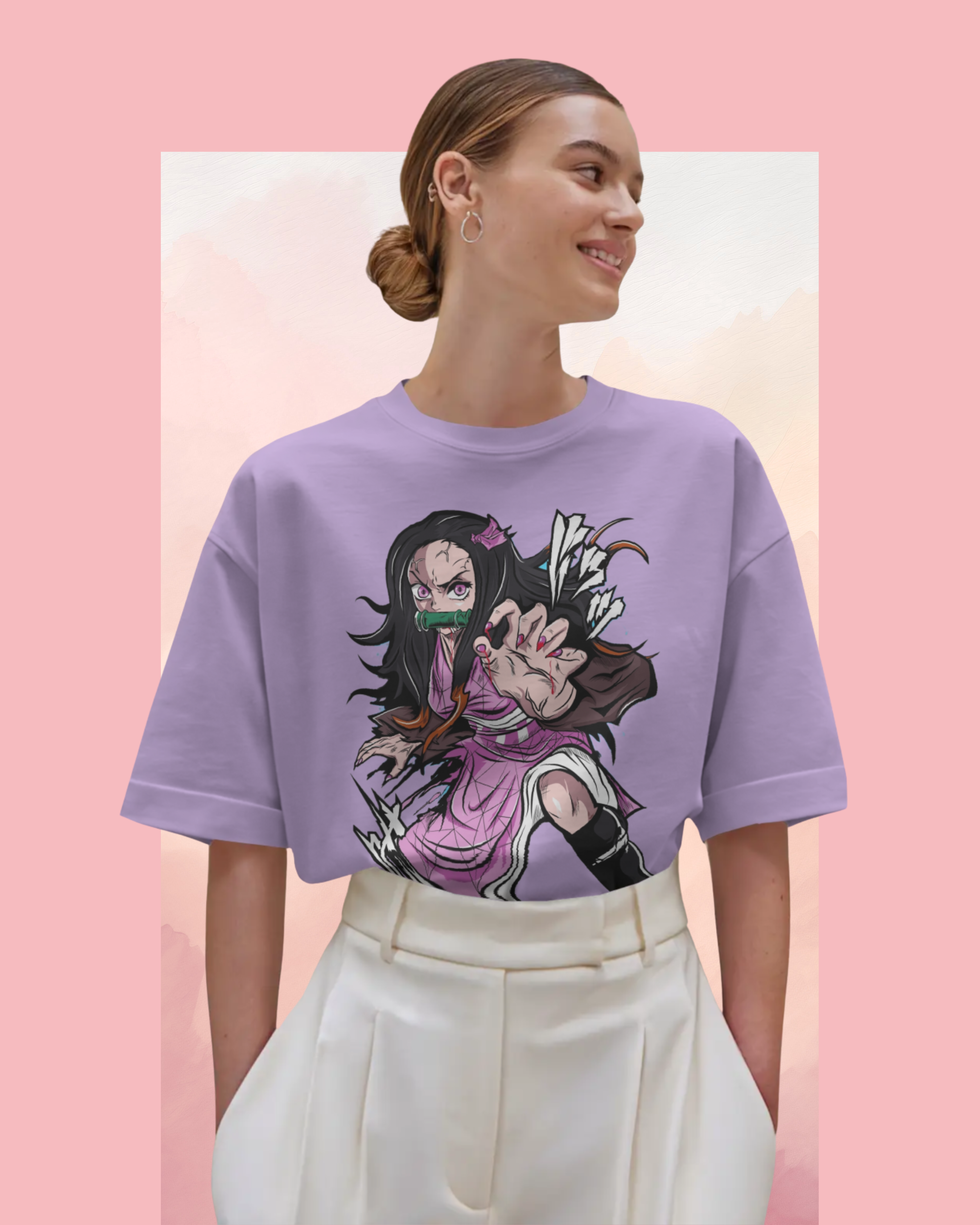 Nezuko Kamado printed T-shirt – Demon Slayer anime apparel for men and women