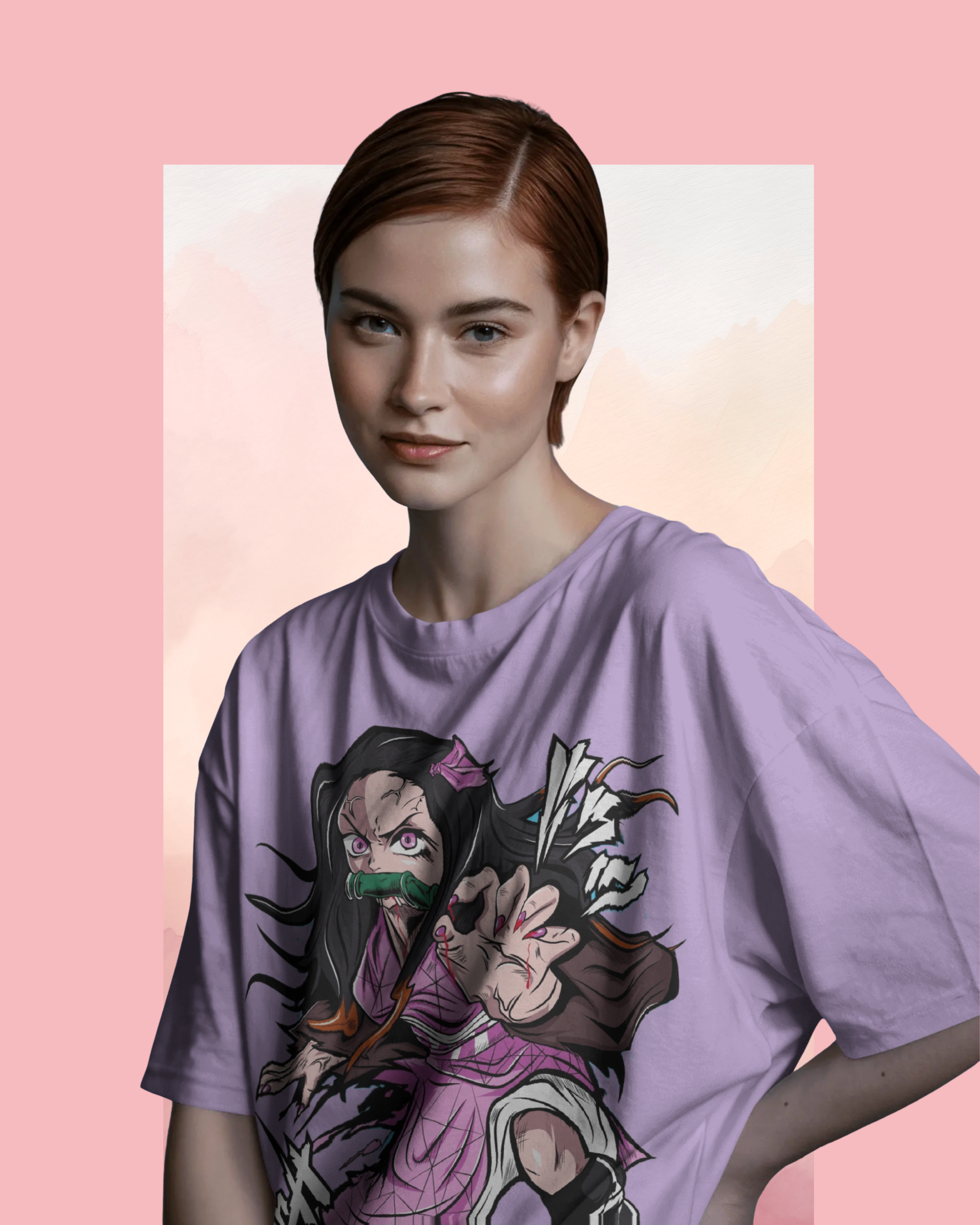 Nezuko Kamado printed T-shirt – Demon Slayer anime apparel for men and women
