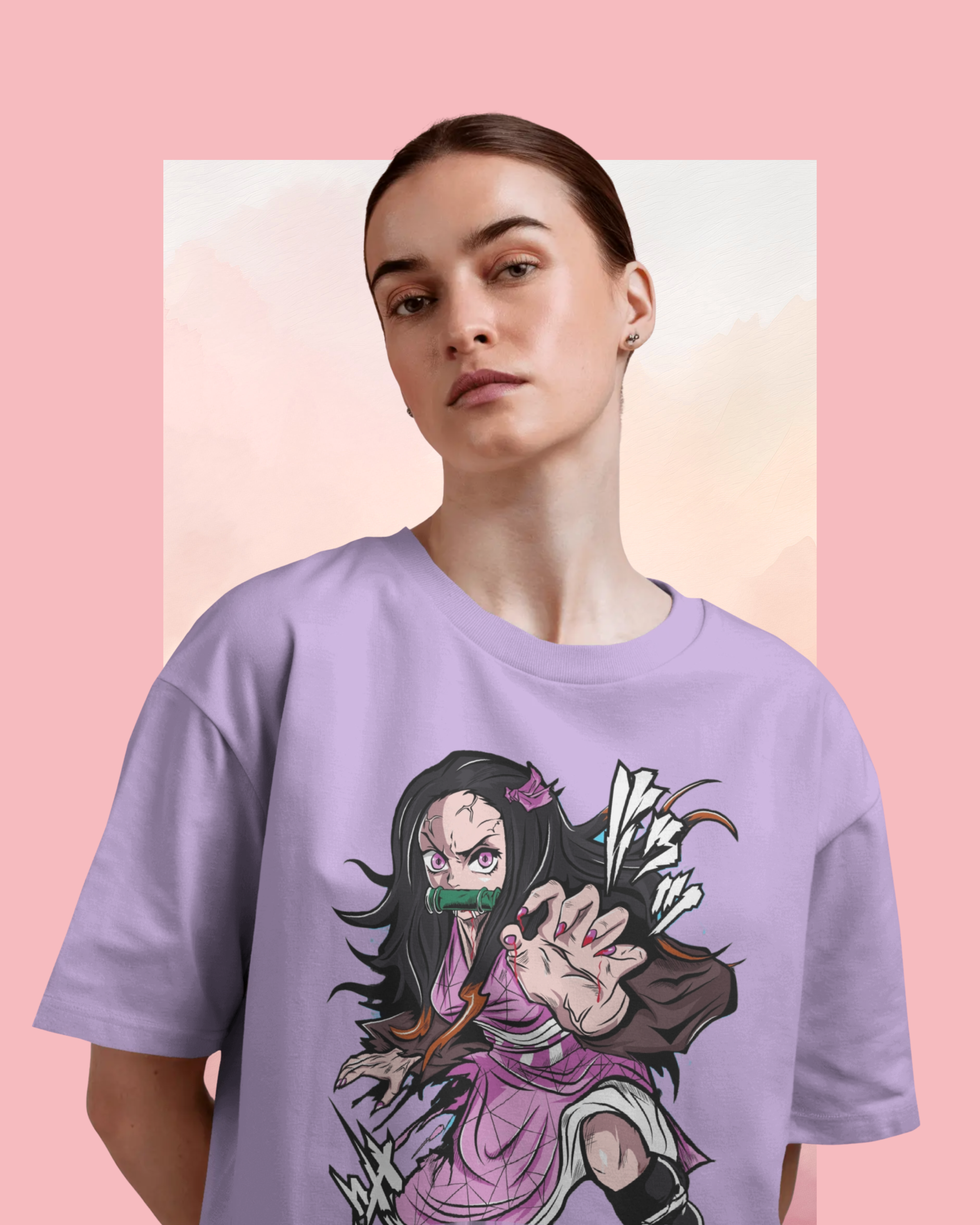 Nezuko Kamado printed T-shirt – Demon Slayer anime apparel for men and women
