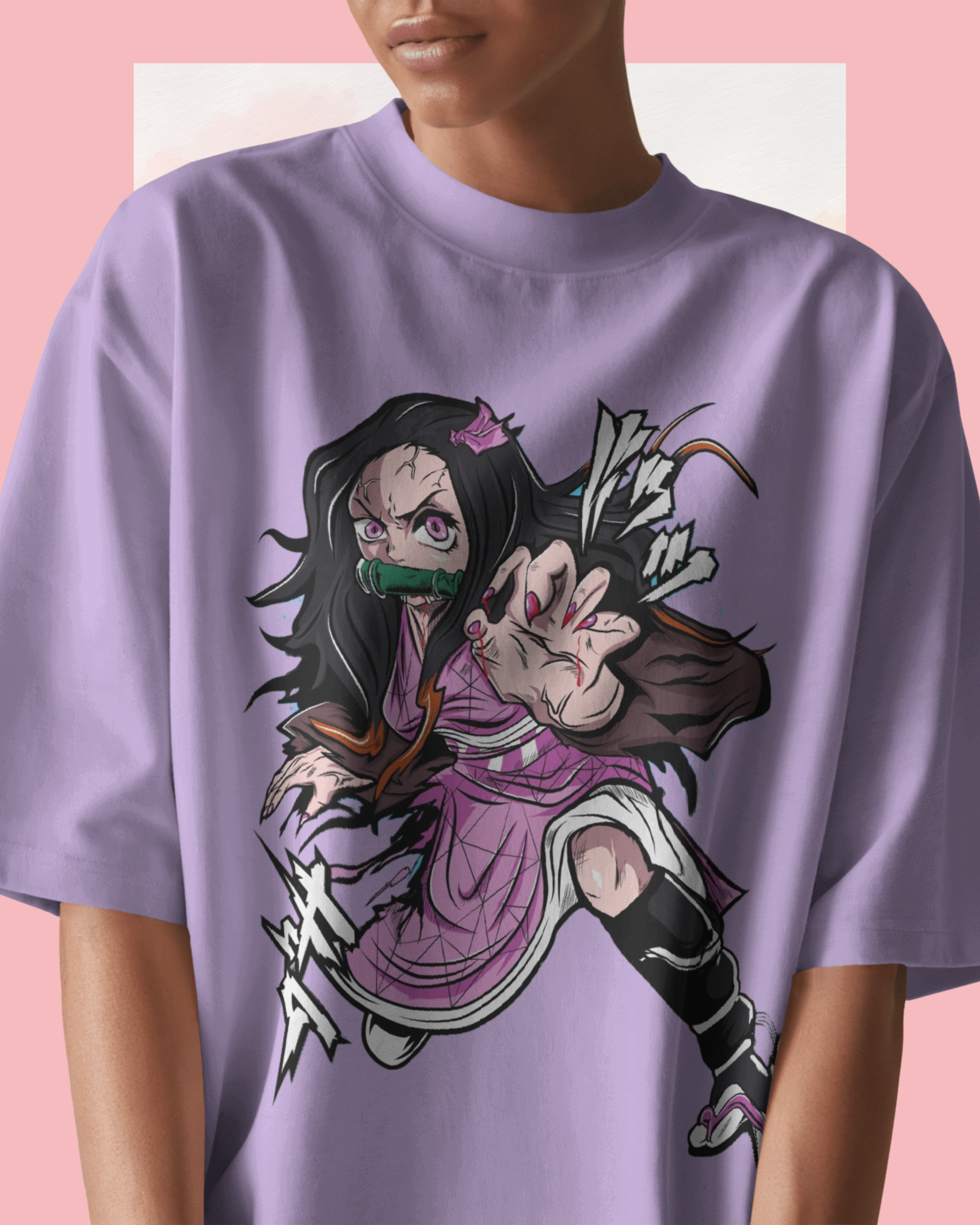 Nezuko Kamado printed T-shirt – Demon Slayer anime apparel for men and women