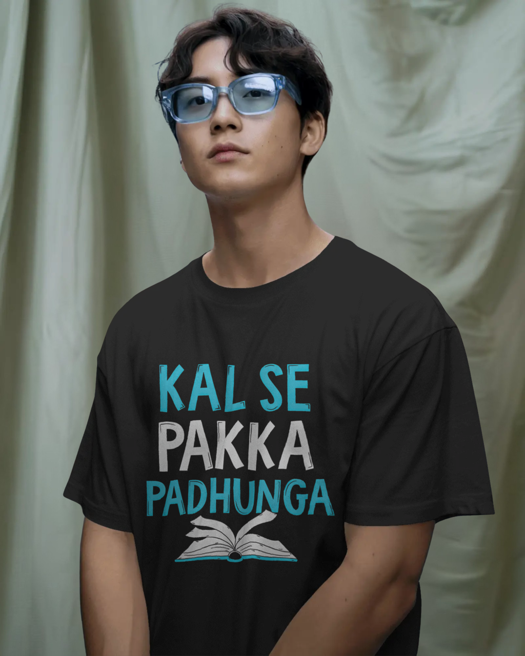 Kal Se Pakka Padhunga Men Oversized  T-Shirt