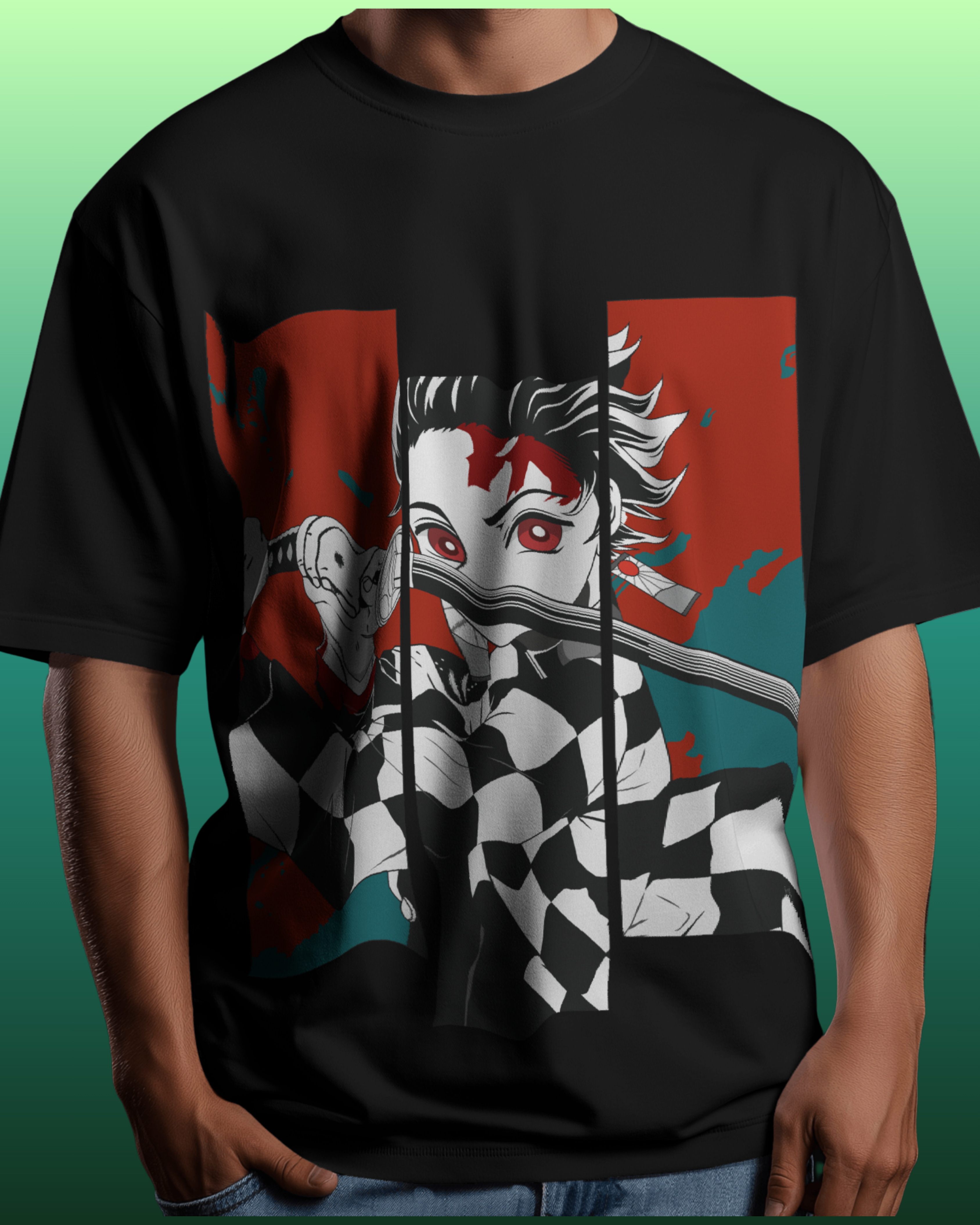 Tanjiro Kamado printed T-shirt – Demon Slayer anime apparel for men and women