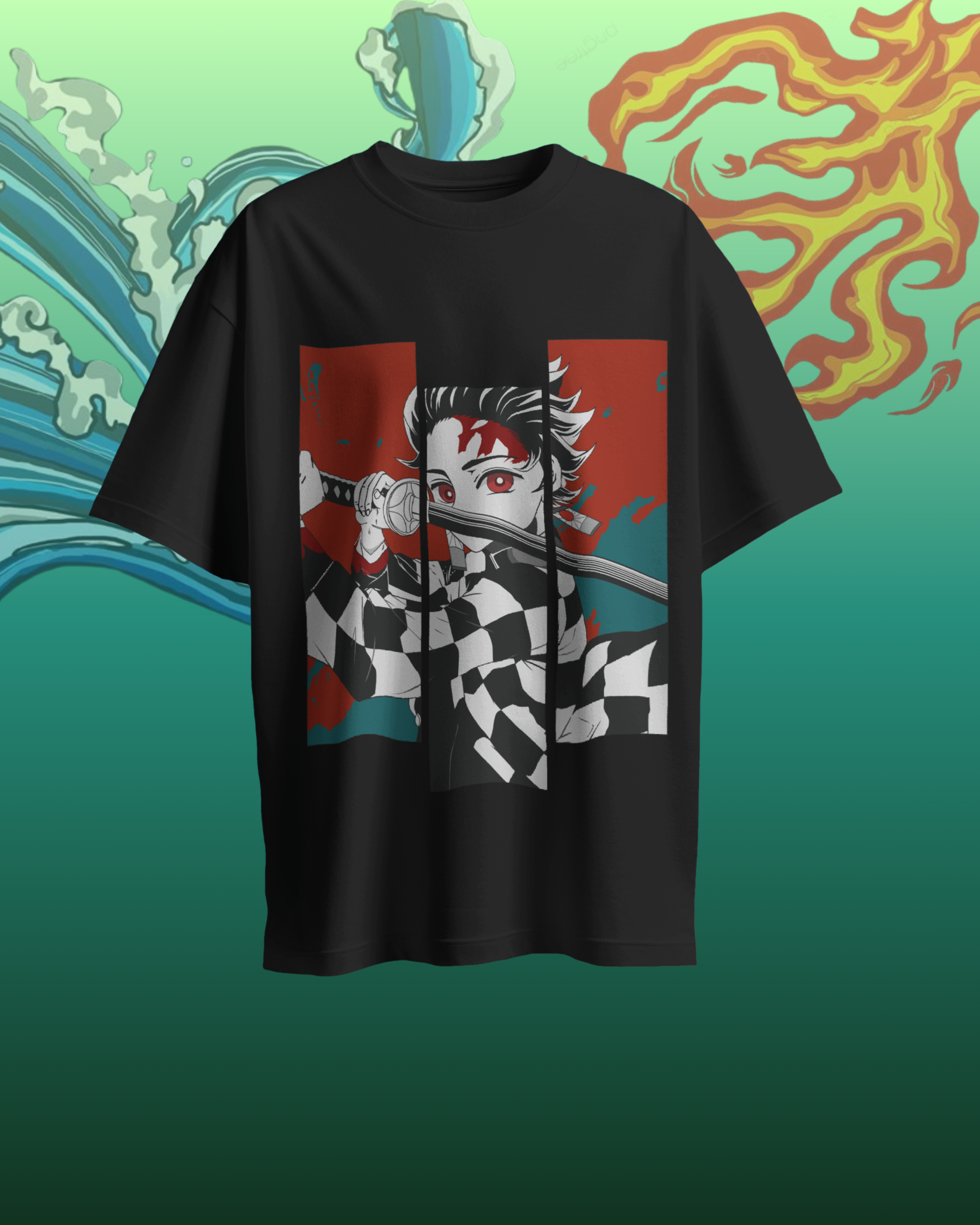 Tanjiro Kamado printed T-shirt – Demon Slayer anime apparel for men and women