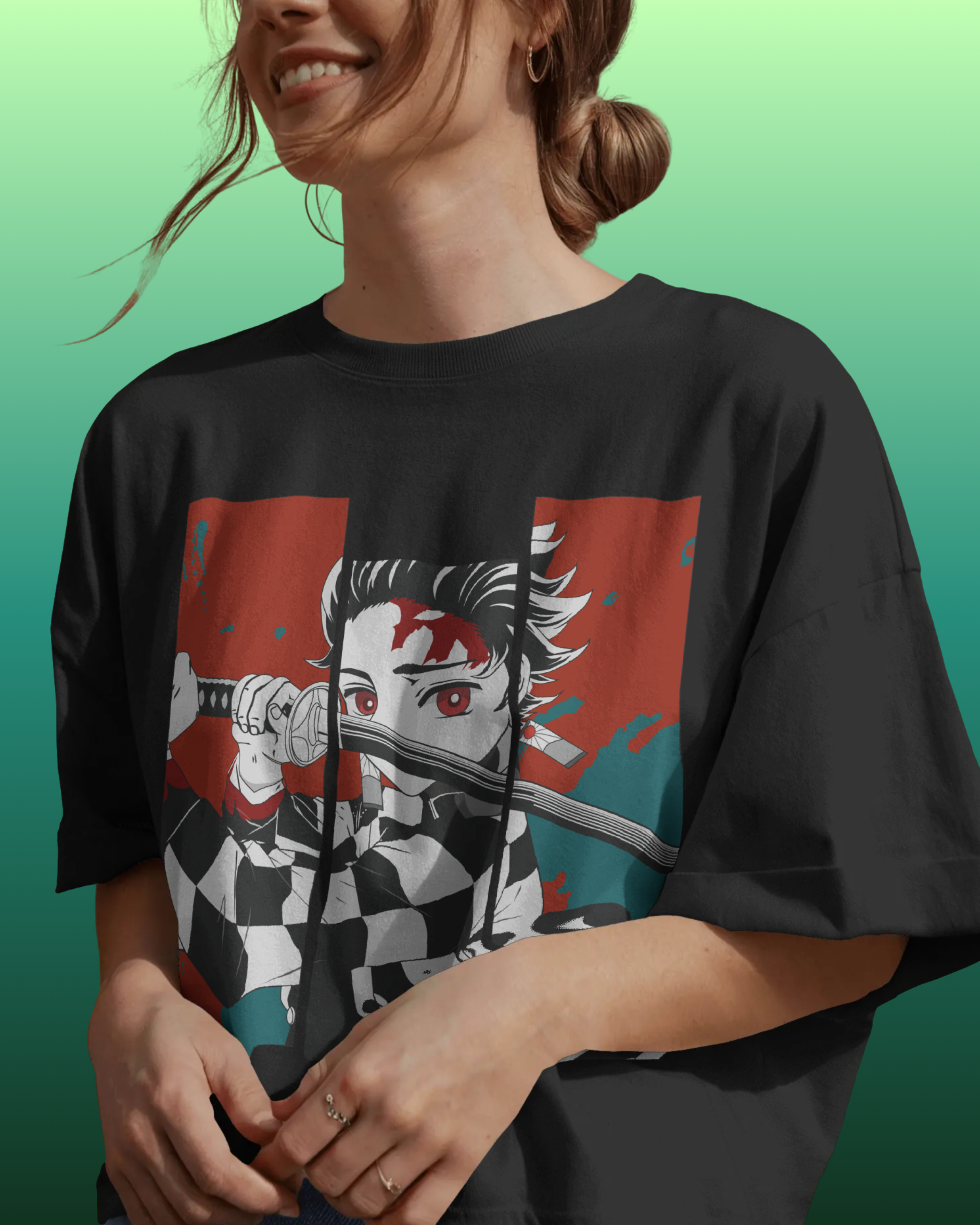 Tanjiro Kamado printed T-shirt – Demon Slayer anime apparel for men and women