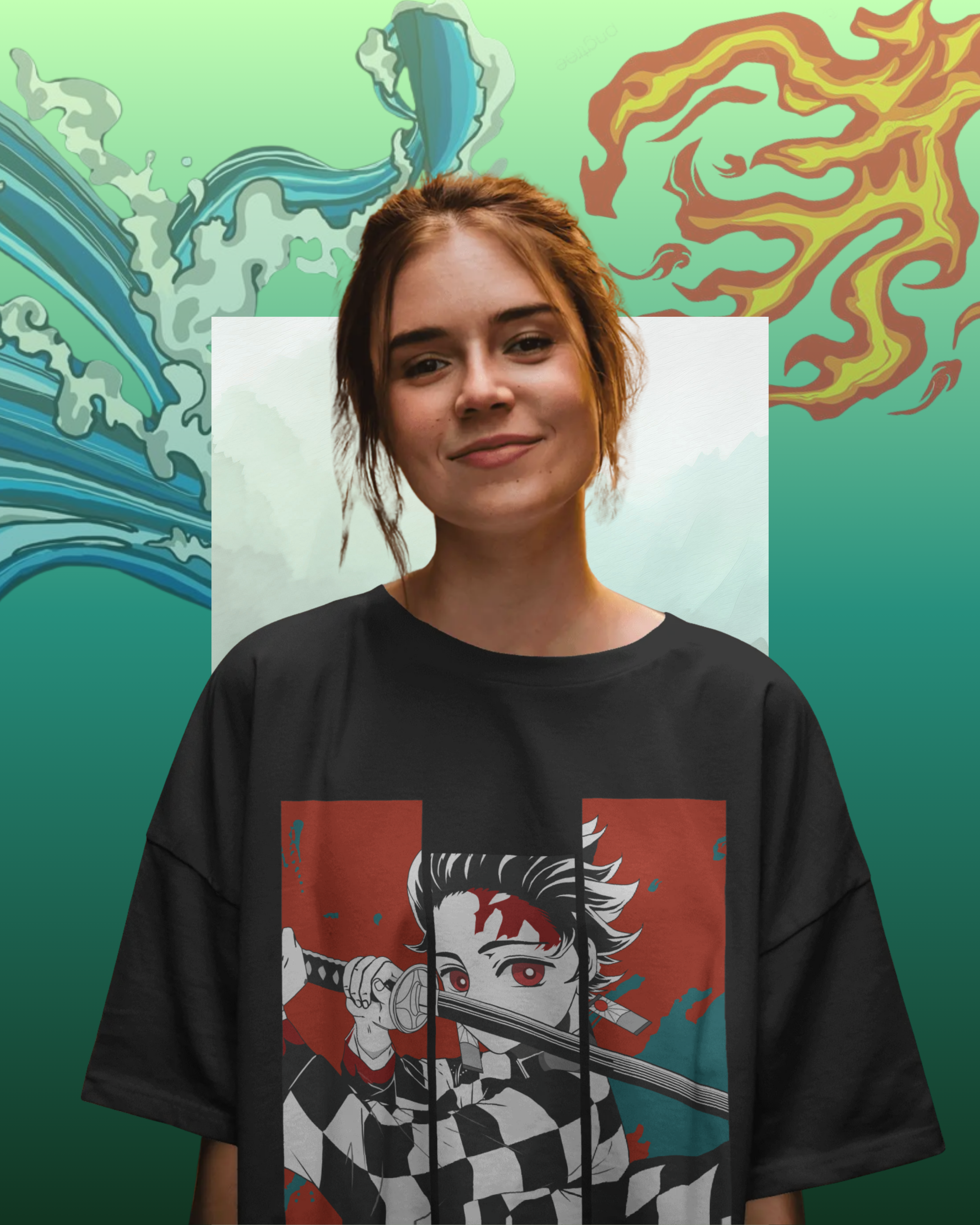 Tanjiro Kamado printed T-shirt – Demon Slayer anime apparel for men and women