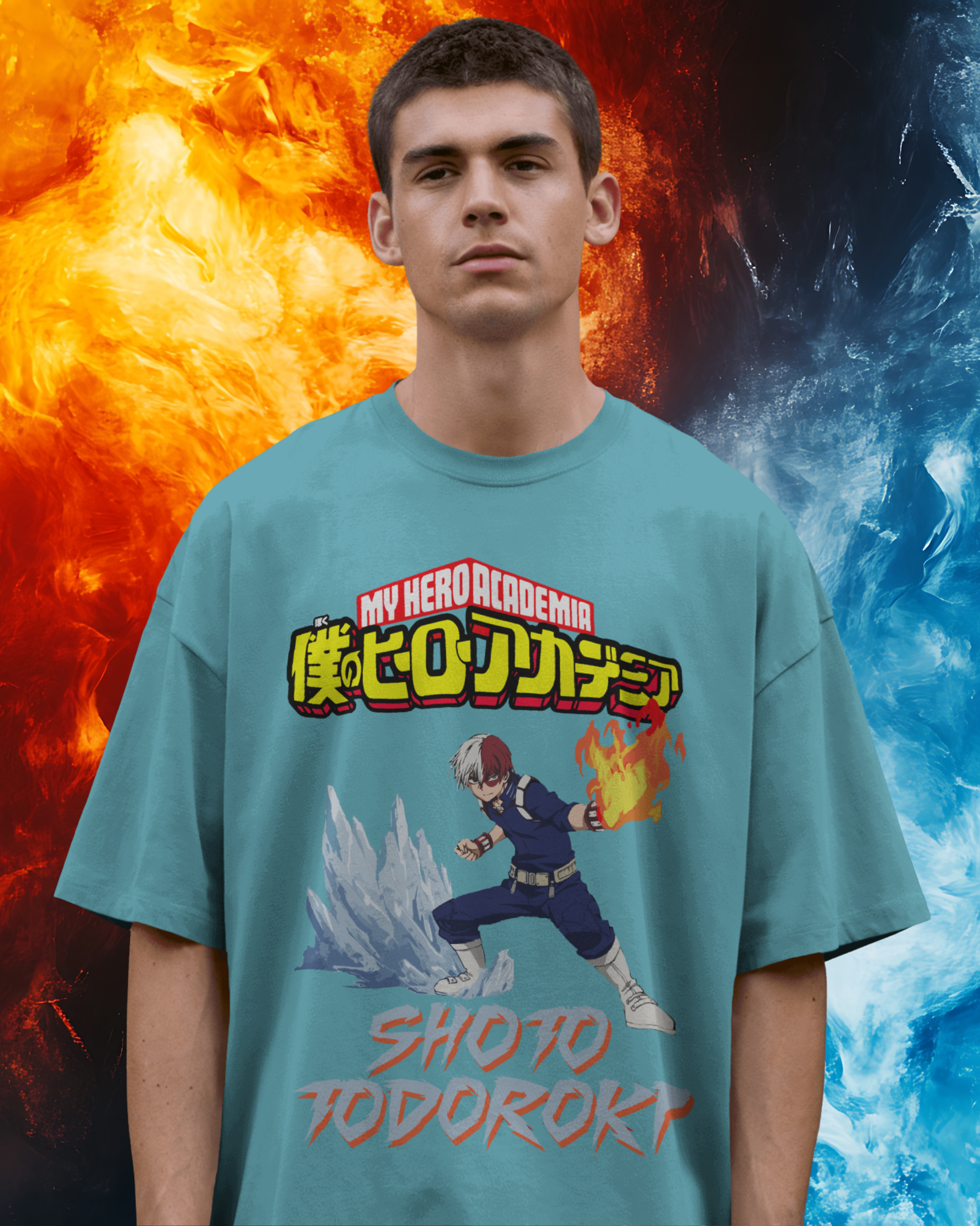 Shoto Todoroki Men Oversized T-Shirt