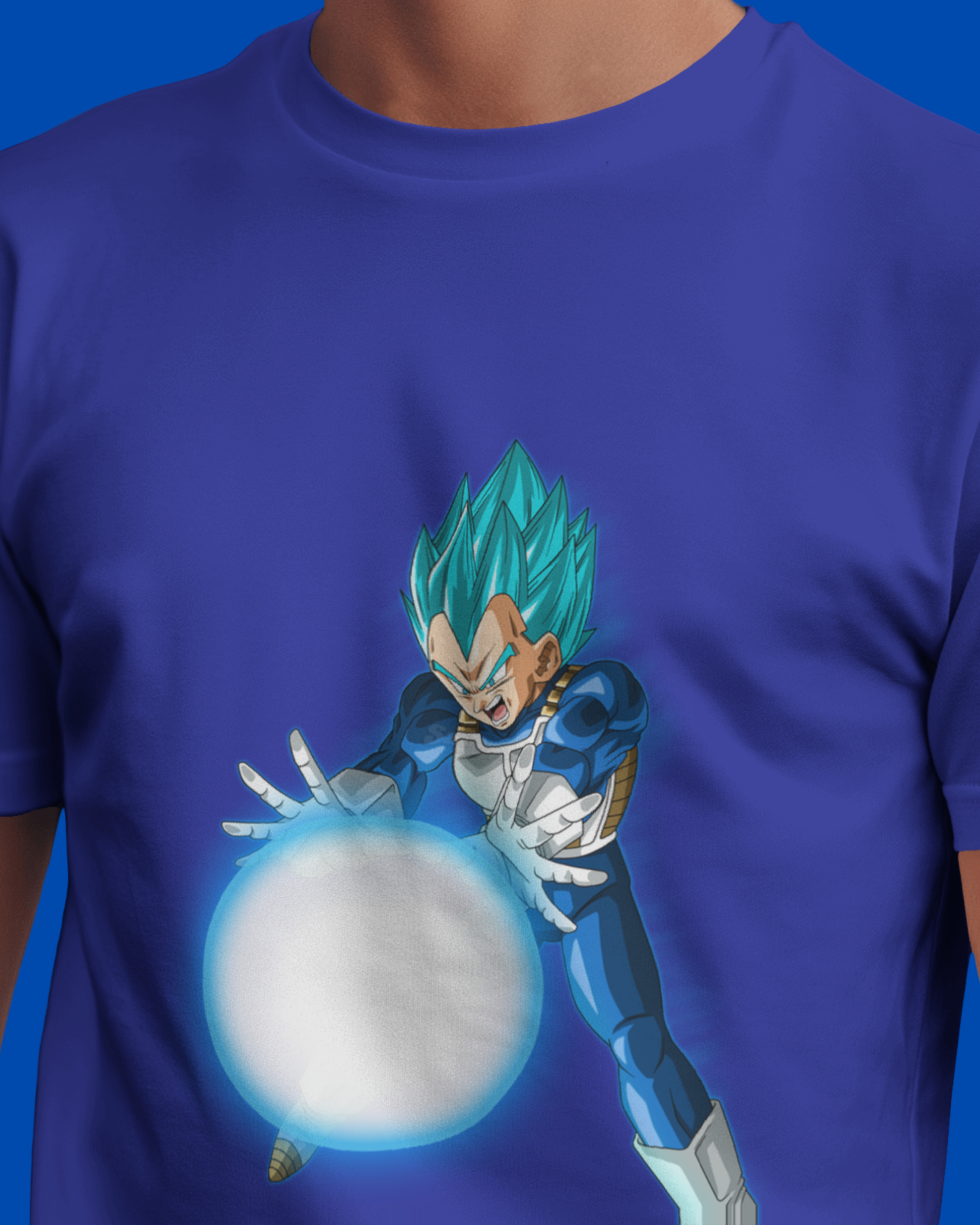 Vegeta printed T-shirt – Dragon Ball Z anime apparel for men and women