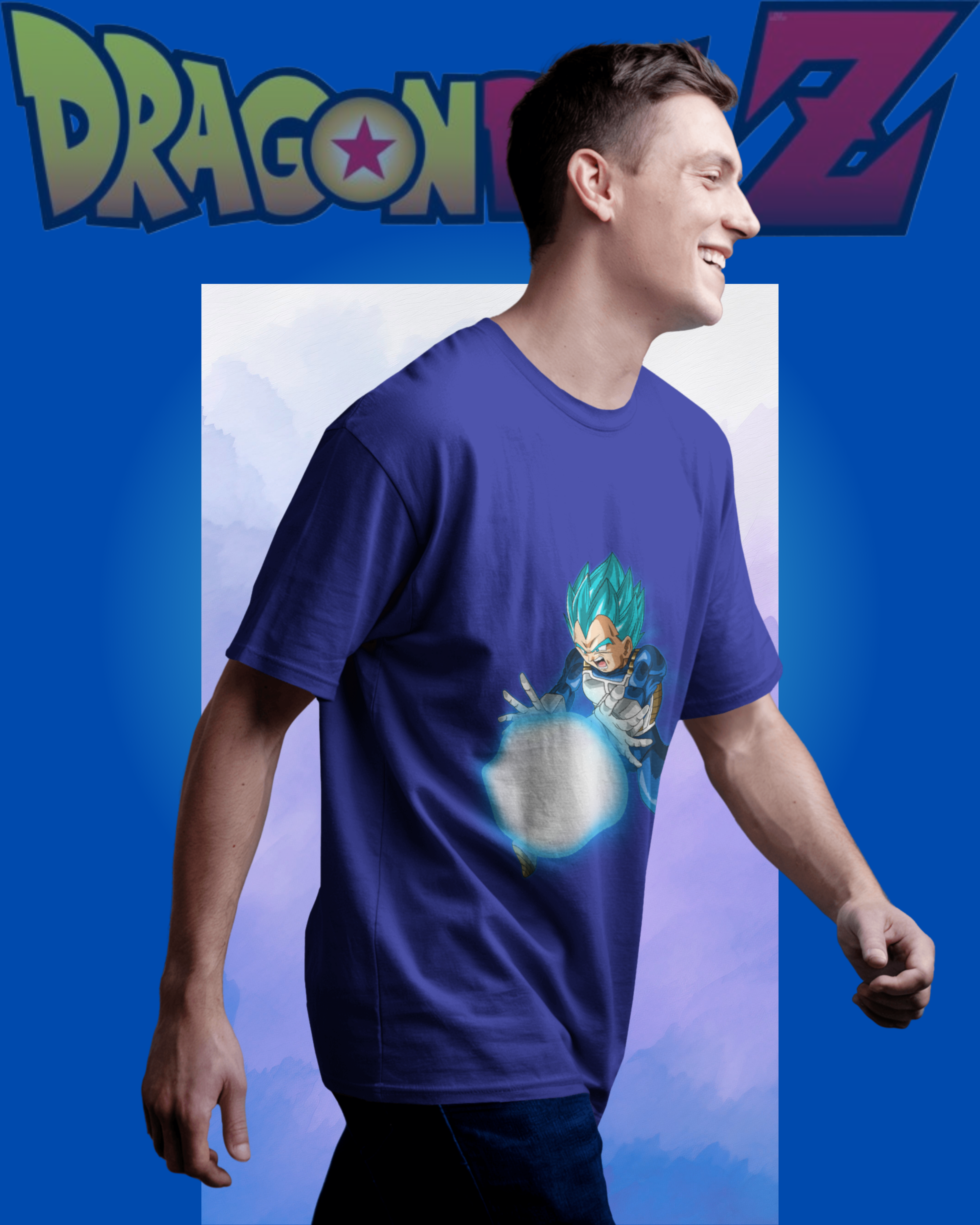 Vegeta printed T-shirt – Dragon Ball Z anime apparel for men and women