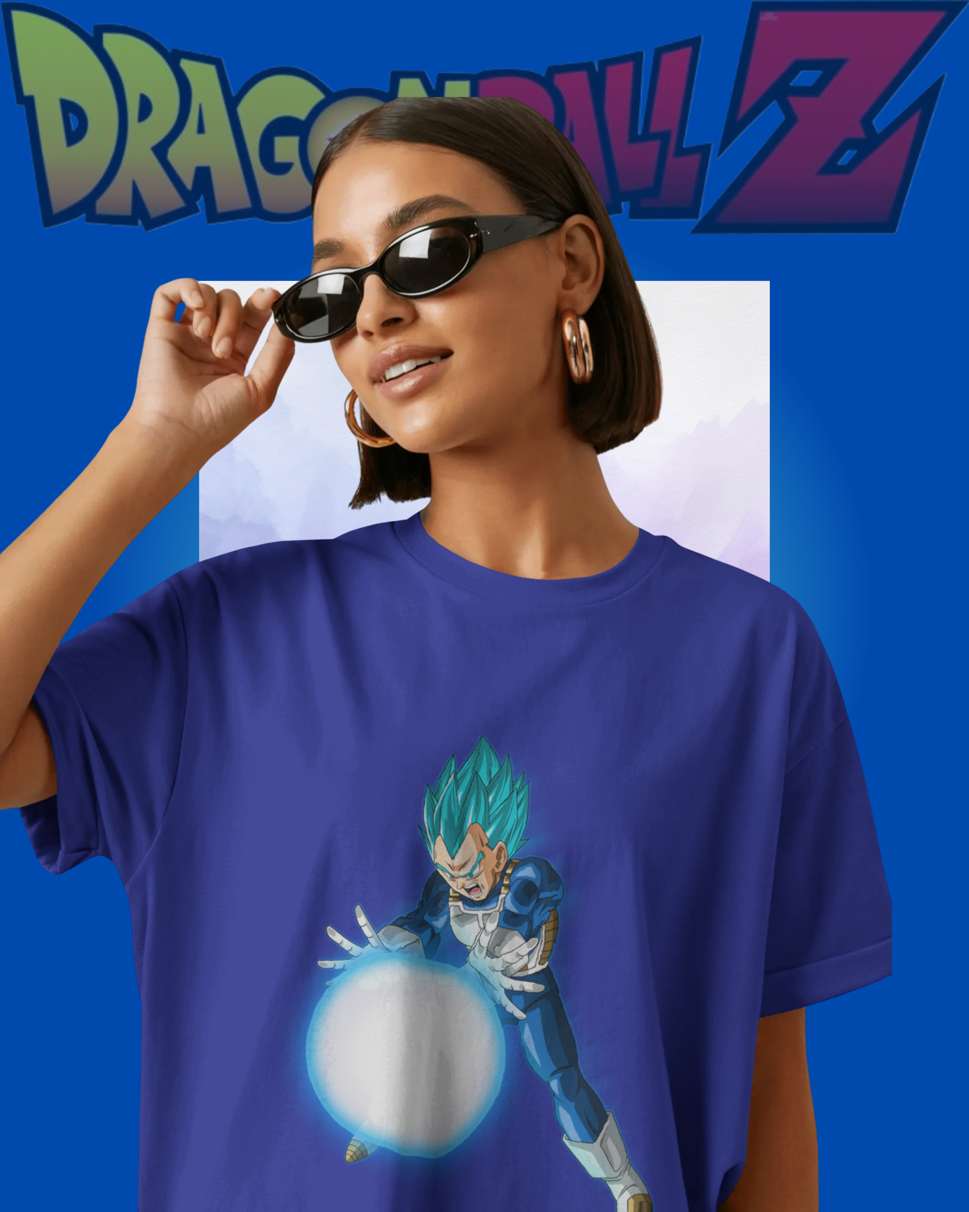 Vegeta printed T-shirt – Dragon Ball Z anime apparel for men and women