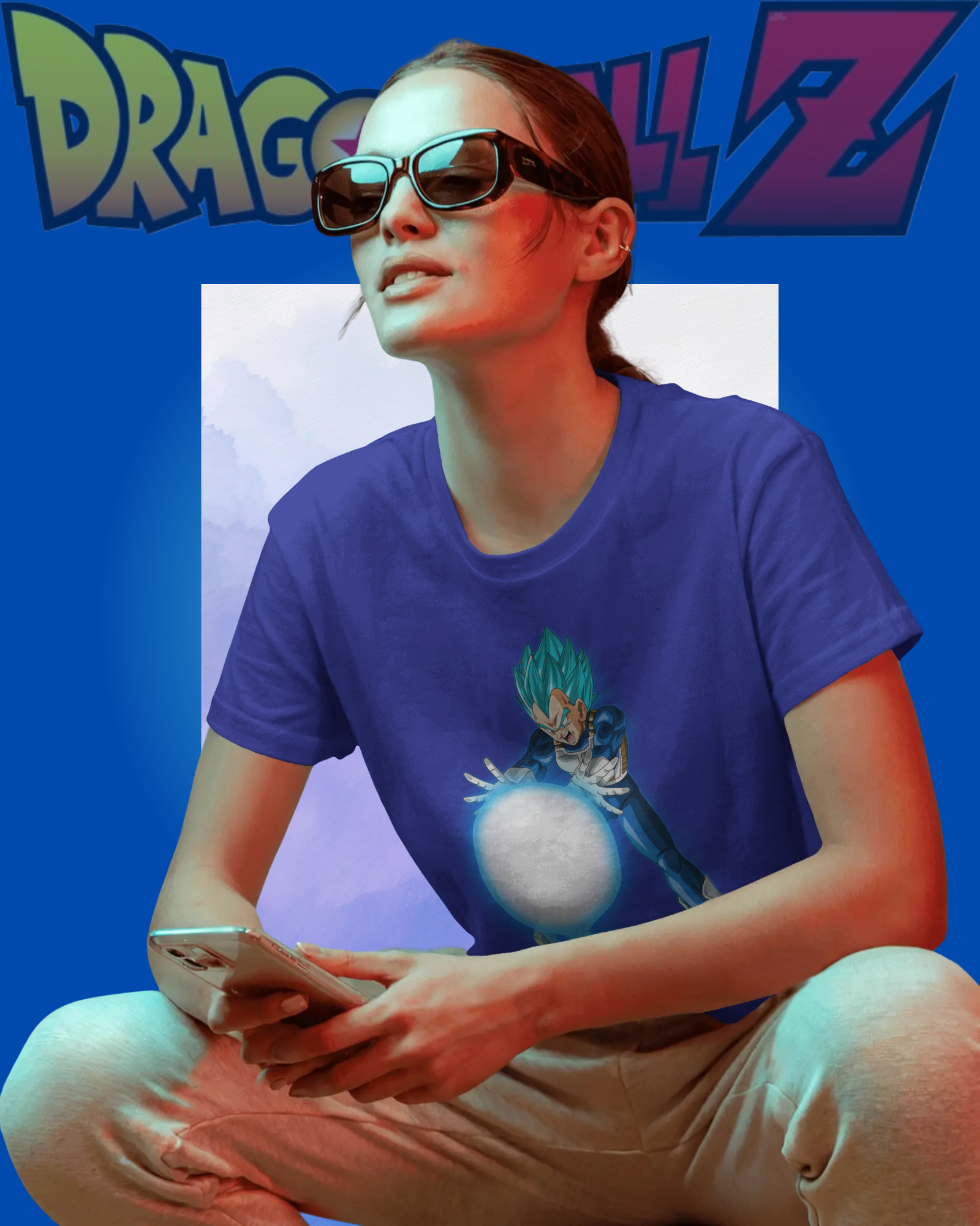 Vegeta printed T-shirt – Dragon Ball Z anime apparel for men and women