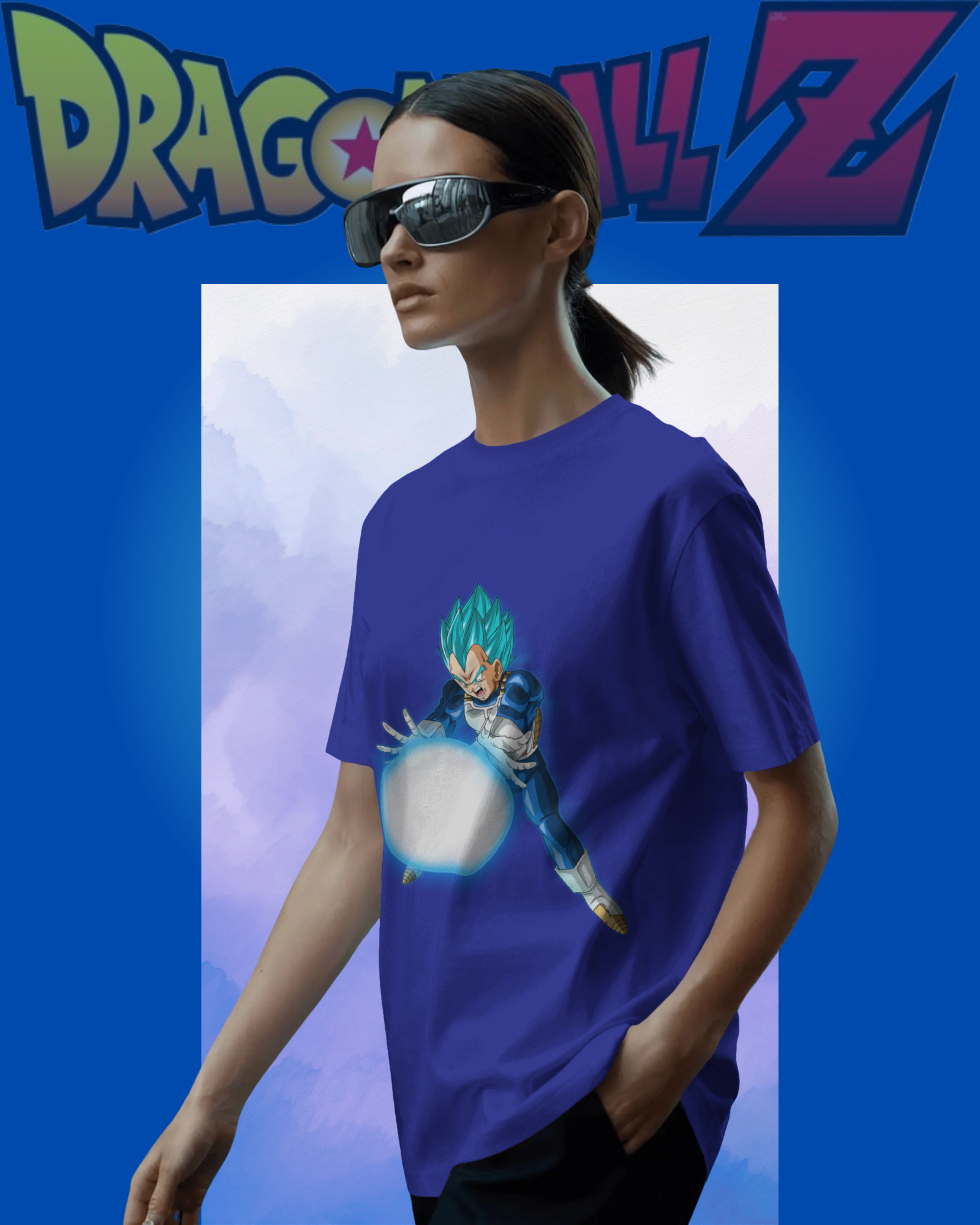 Vegeta printed T-shirt – Dragon Ball Z anime apparel for men and women